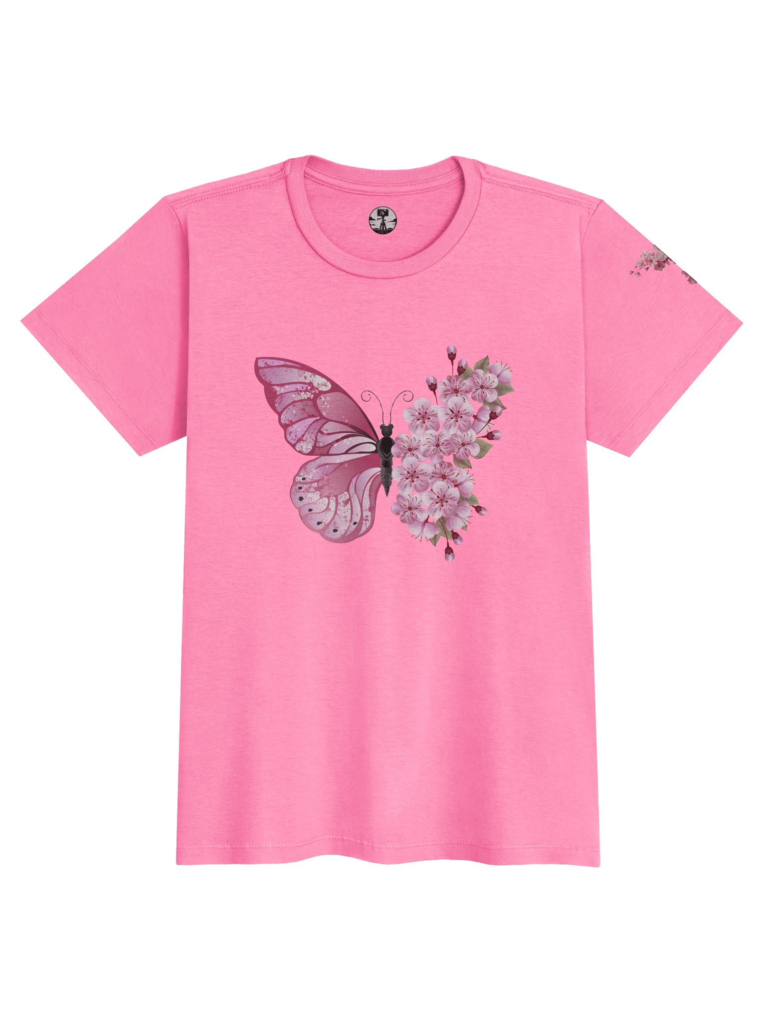 Sakura Butterfly w/ Flowers Womens Basic product image (1)