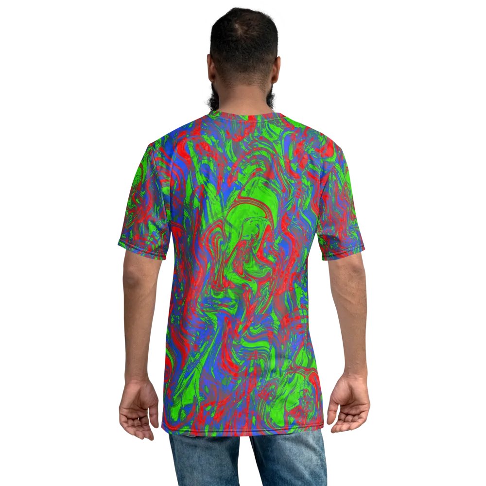Techno Pattern T-Shirt in Red, Green, Blue, and Purple product image (8)