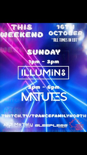 Today will be my return to TFN after WAY too long! My buddy @illumin8dj will be in charge of kicking things off at 10am PST/1...