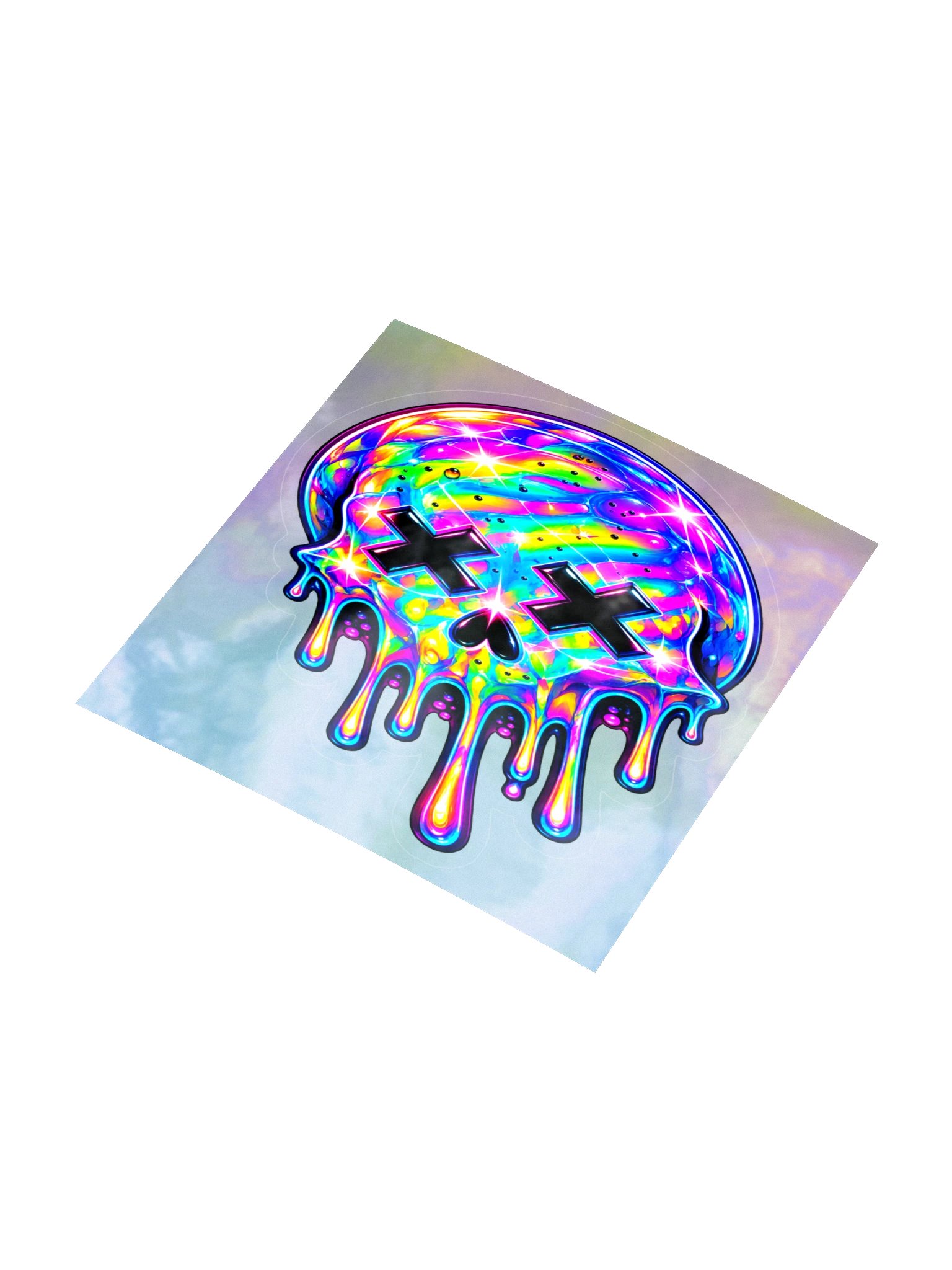 Neon Melt Skull Sticker – FM.01 - Fun Mode Collection product image (3)