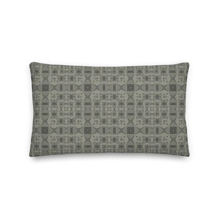 Gray tartan premium pillow (Reversible and in 3 sizes/shapes) product image (2)
