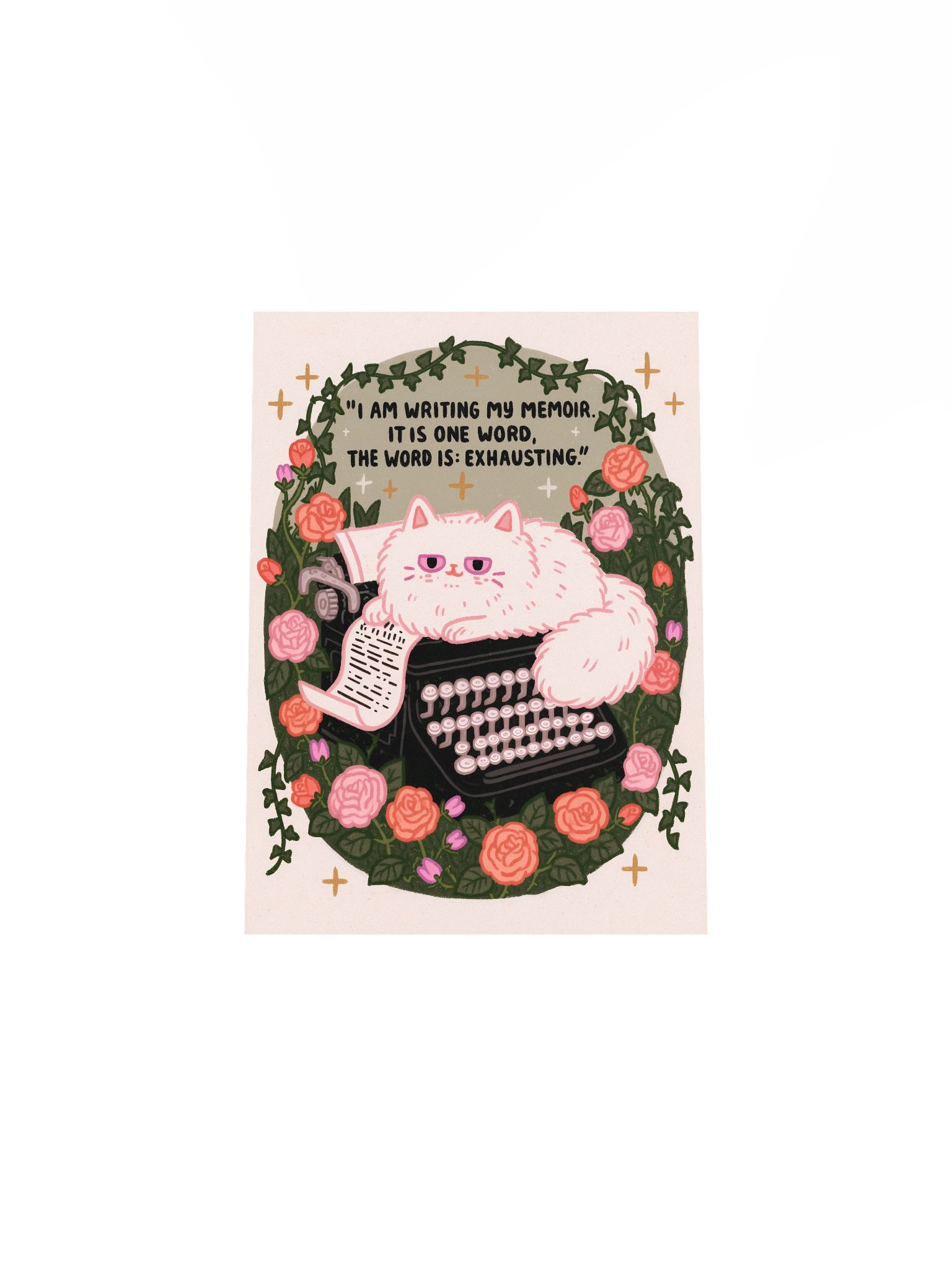 Exhausting Memoir Cat Poster product image (30)