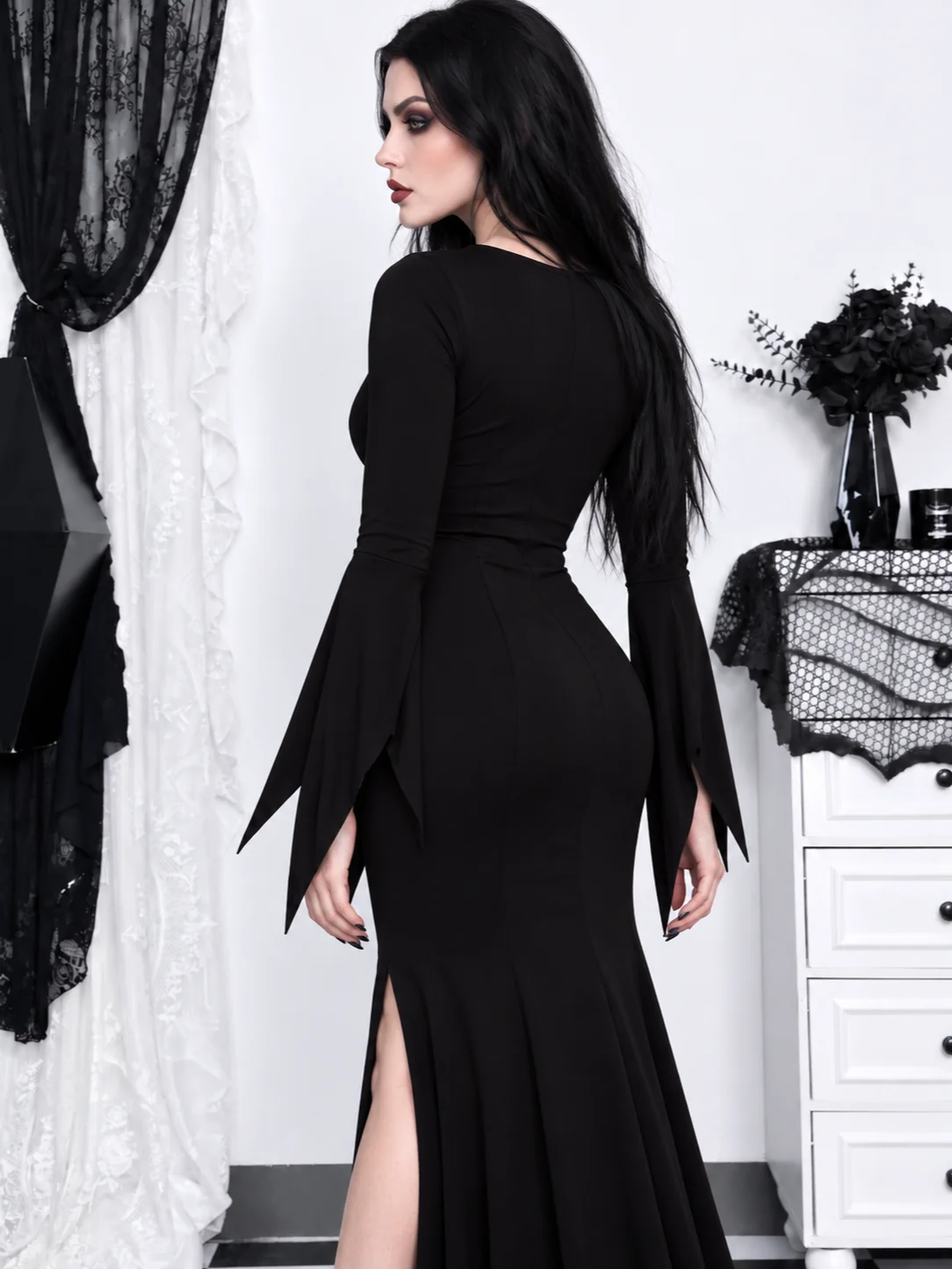 Midnight Enchantress Gothic Maxi Dress product image (2)