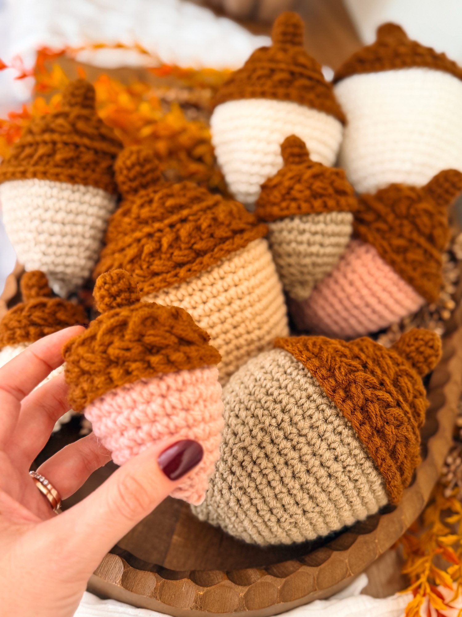 Wheat Stitch™ Crochet Acorns | PDF + Video + App product image (8)