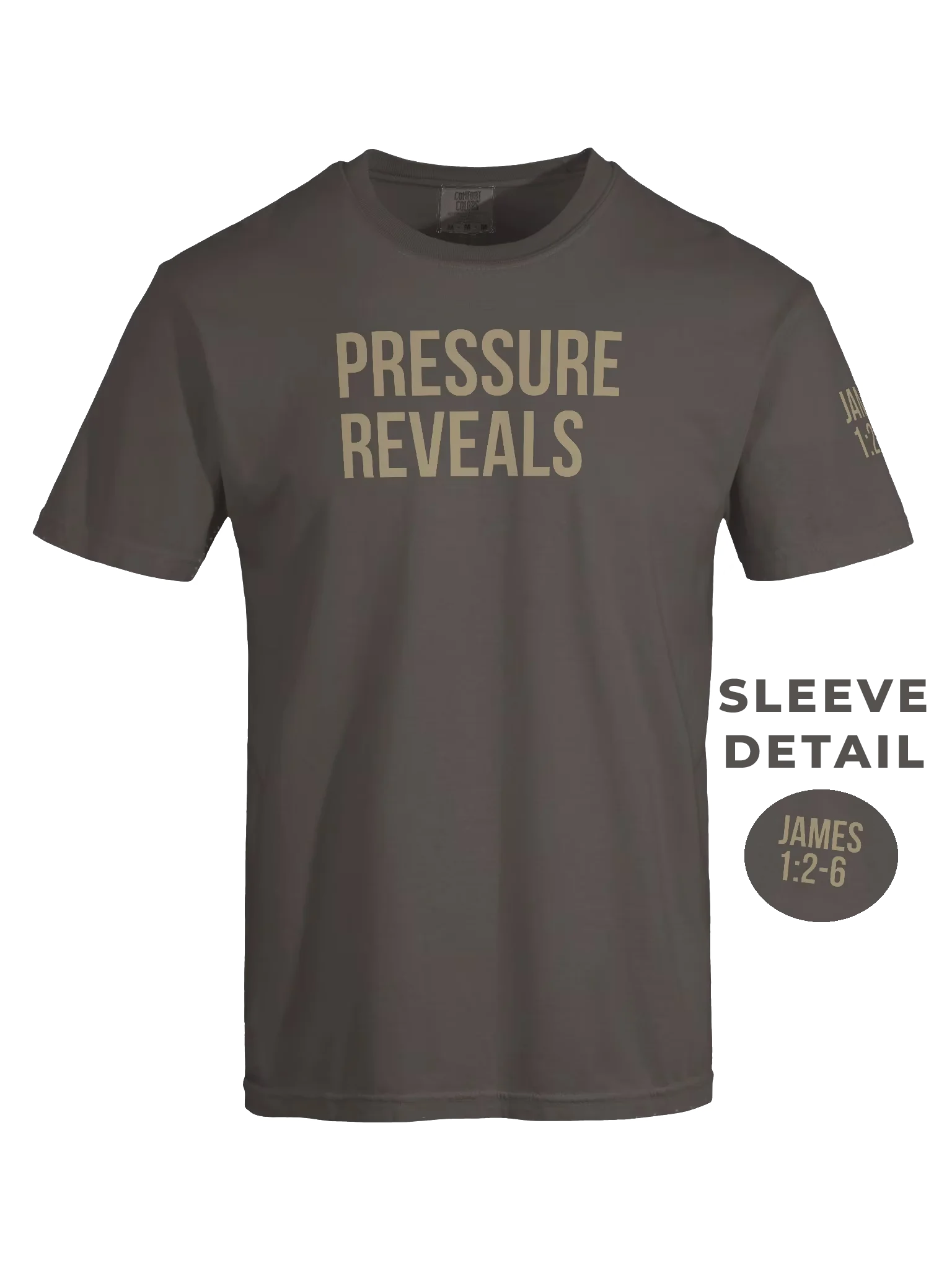 Men's Pressure Reveals Tee - James 1:2-4 product image (2)