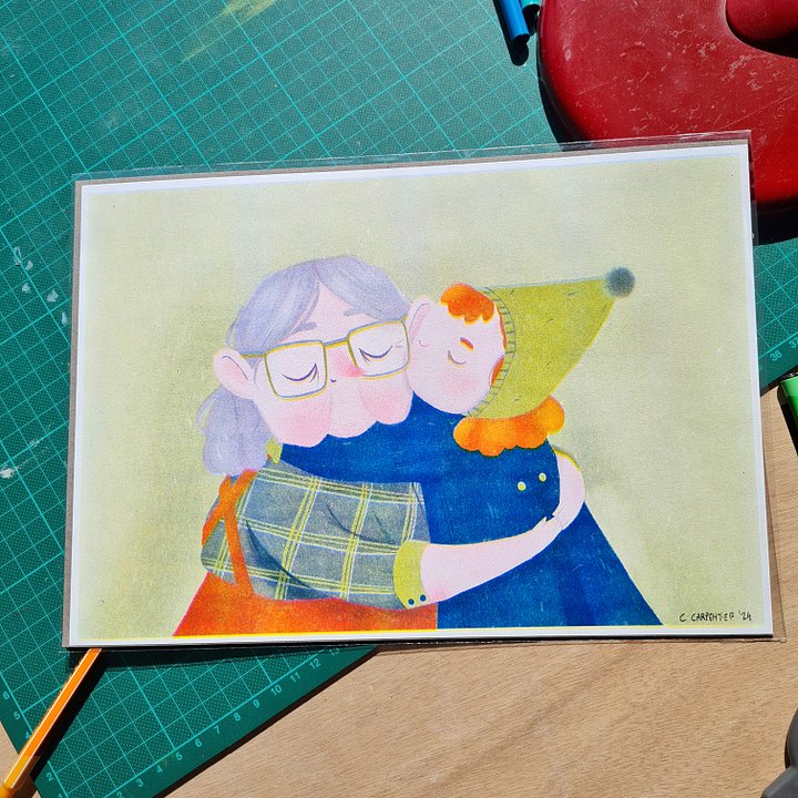 Grandma's Hug Riso Print A4 product image (2)