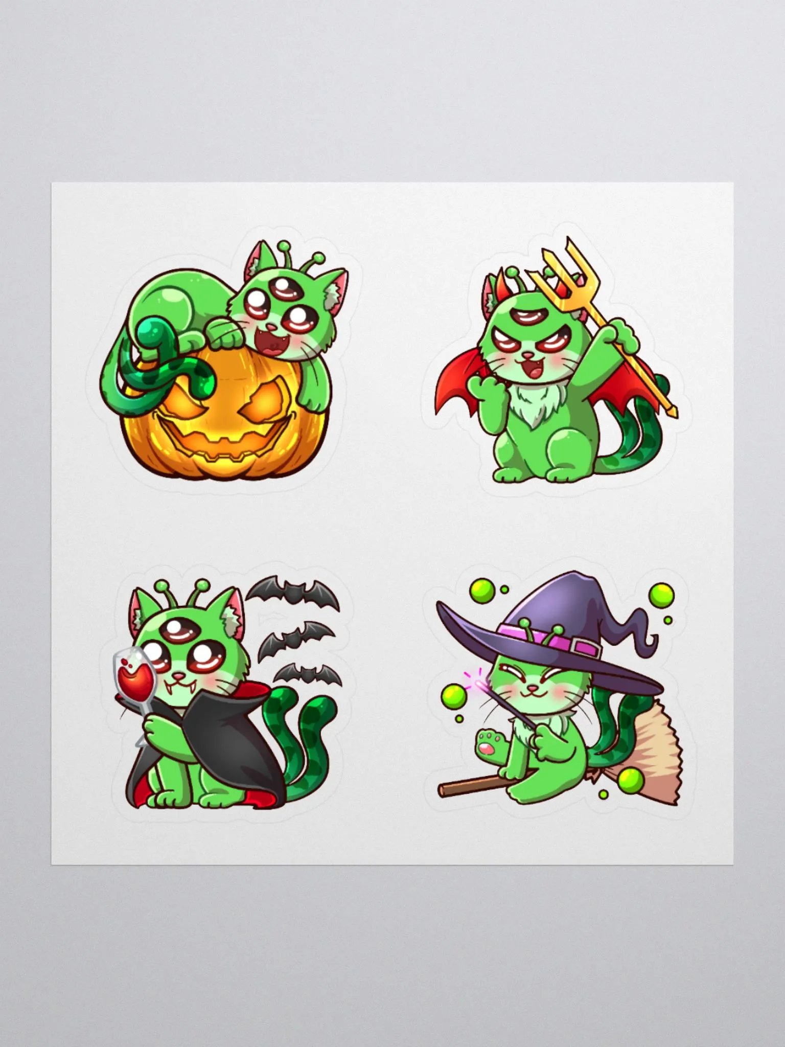 Halloween Cosmos Cat Stickers product image (2)
