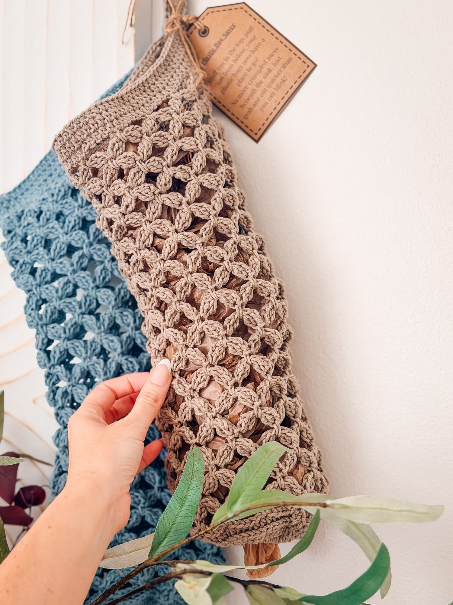 Circle Leaf Plastic Bag Holder Crochet Pattern product image (5)