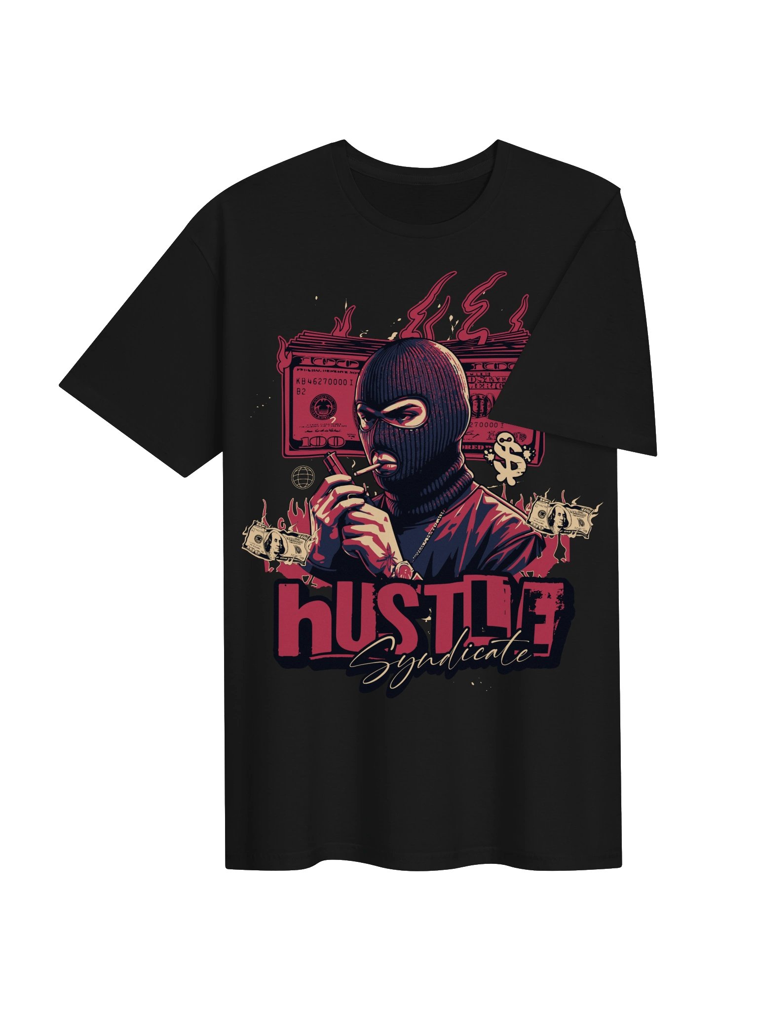 Hustle Syndicate Balaclava Graphic Unisex Softstyle T-Shirt product image (3)