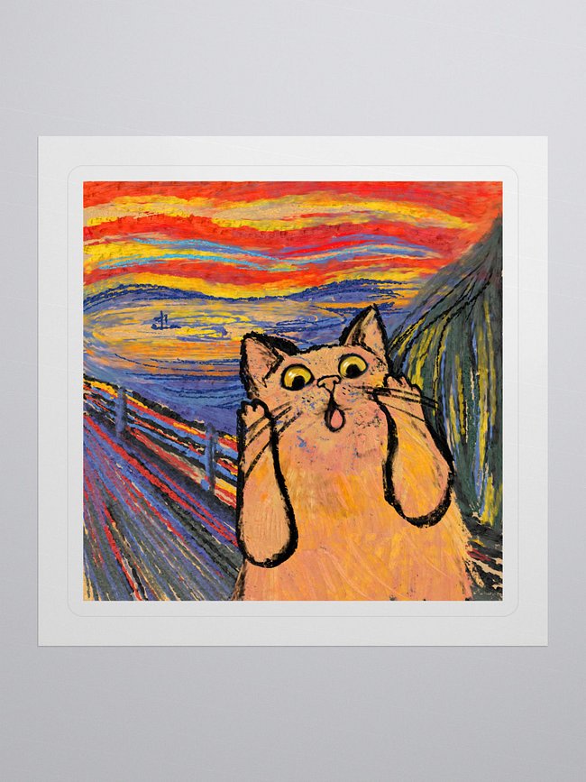 Scream Cat Painting