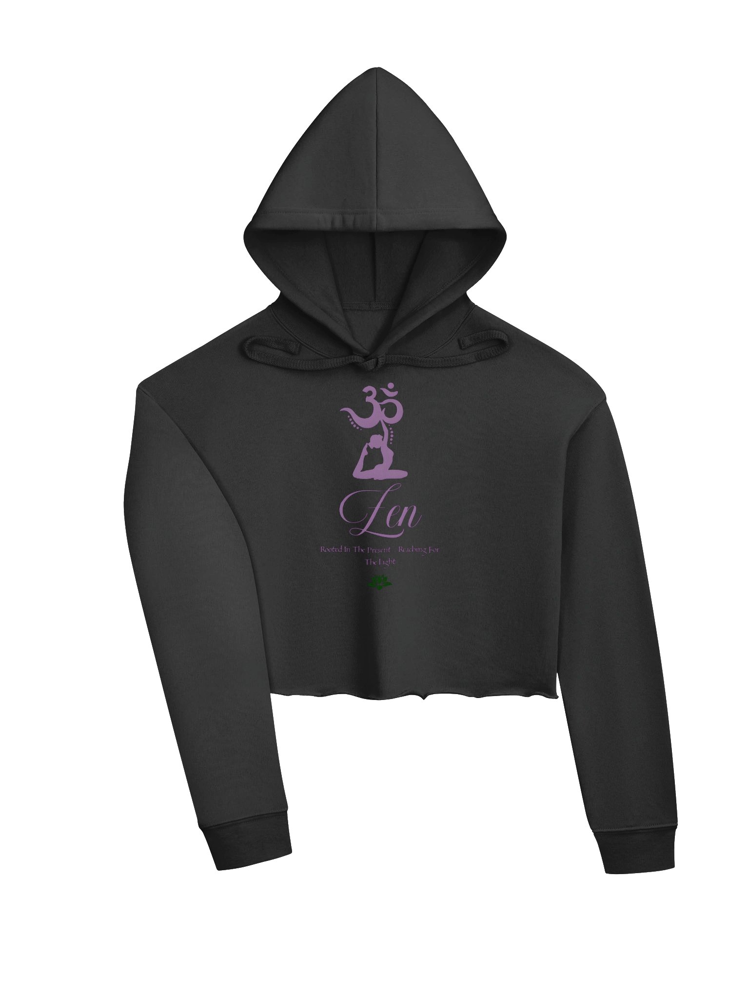 Zen Om Meditation Crop Hoodie product image (3)