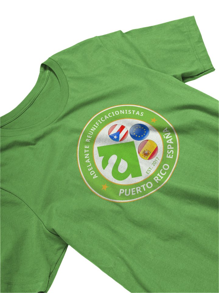 Camiseta ( azul, dorado, blanco, verde)- Adelante Reunificacionistas logo circular product image (2)