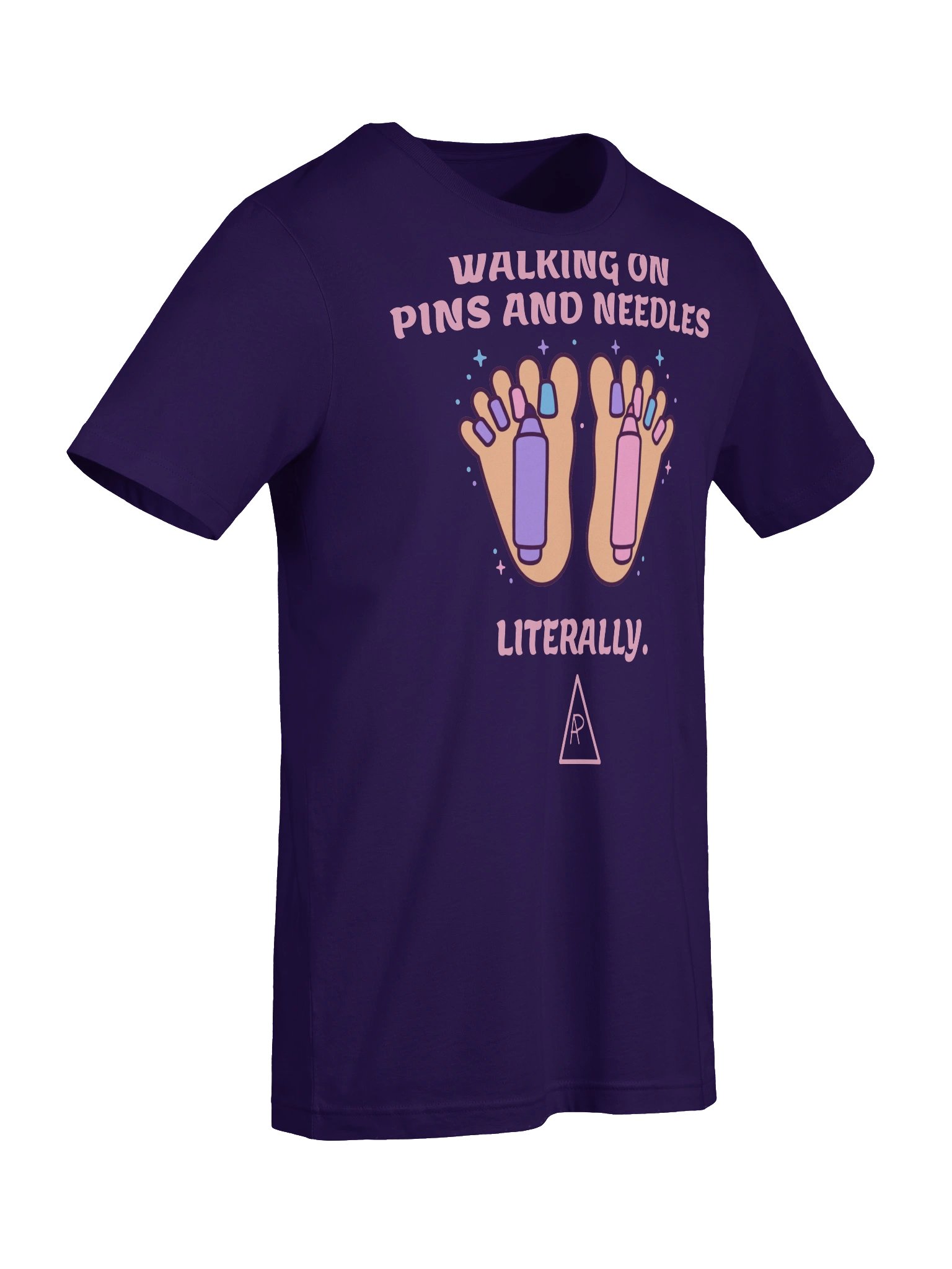 WALKING ON PINS AND NEEDLES Tee — Purple product image (7)