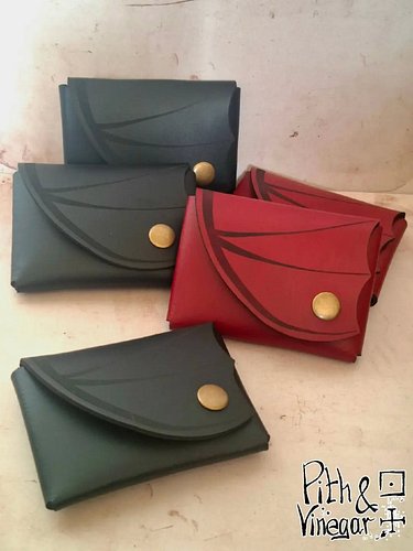 These new winged leather pouches are slim enough to slip into a pocket, sturdy enough for everyday use, and perfect for cards...