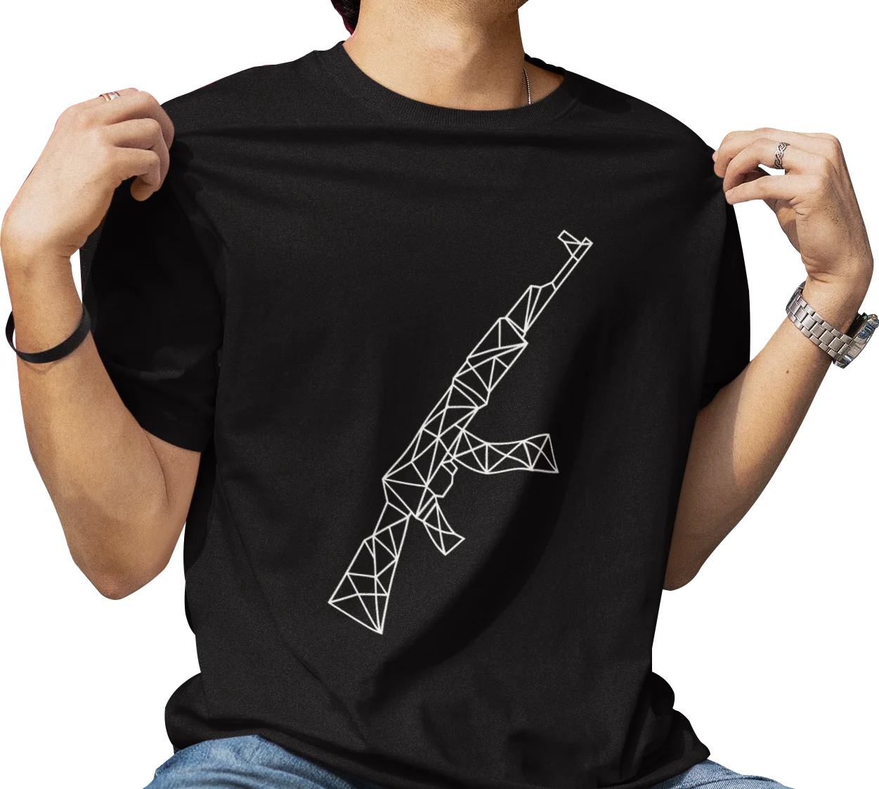 AK-47 illusion T-shirt product image (2)