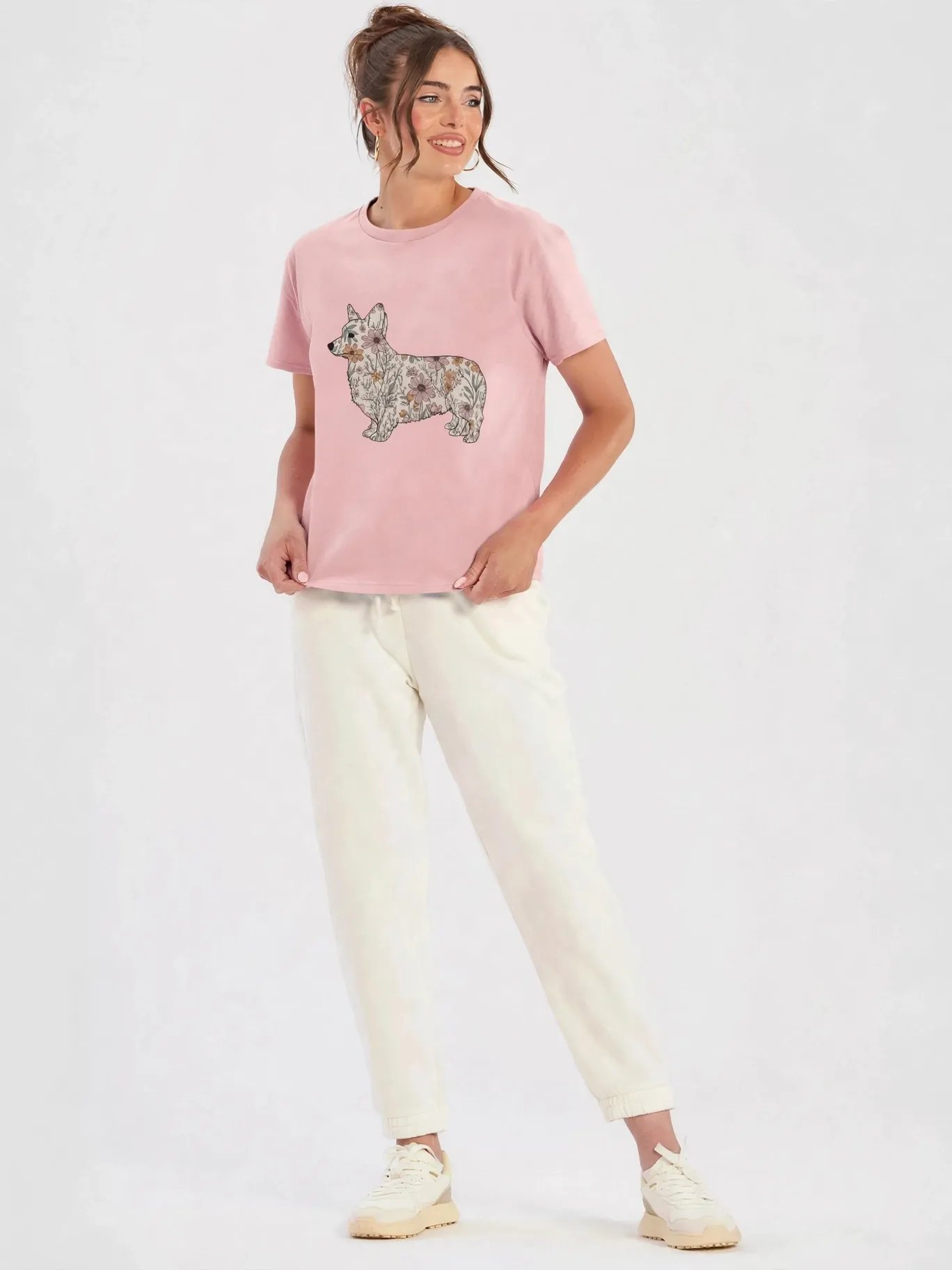 El Dorado Atelier T Shirt - Floral Corgi Design product image (1)