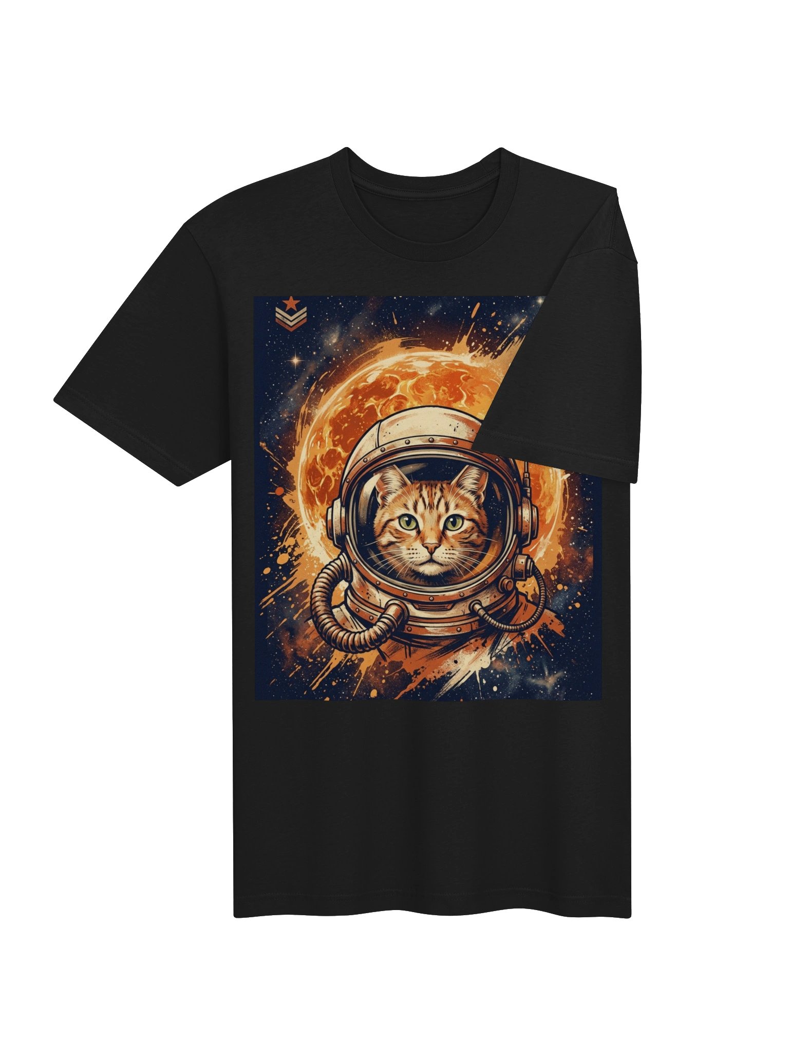 Vintage Moon Cat T-Shirt – Magical Crescent Moon & Stars Design product image (6)