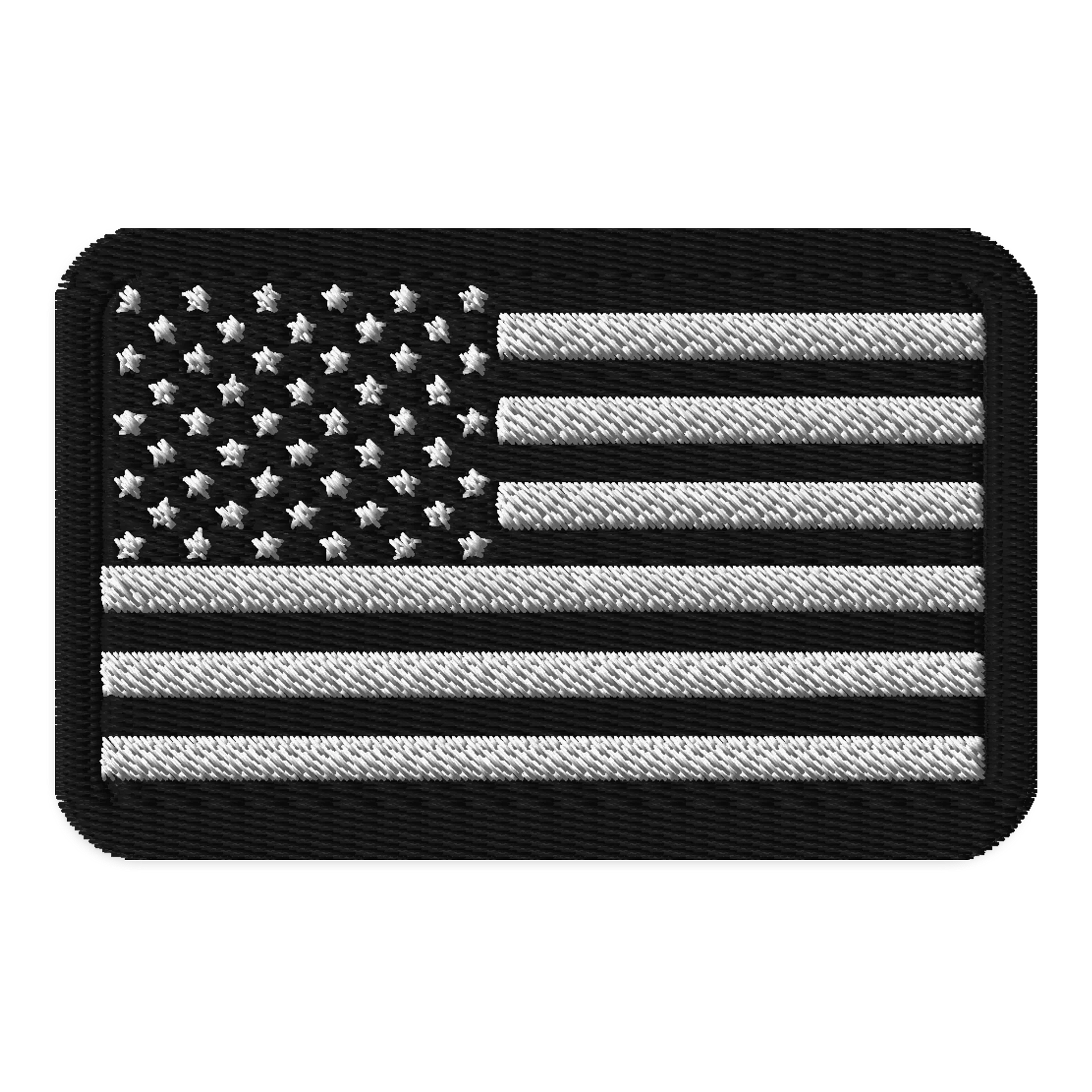 Stars & Stripes Embroidered Patch - BW product image (1)