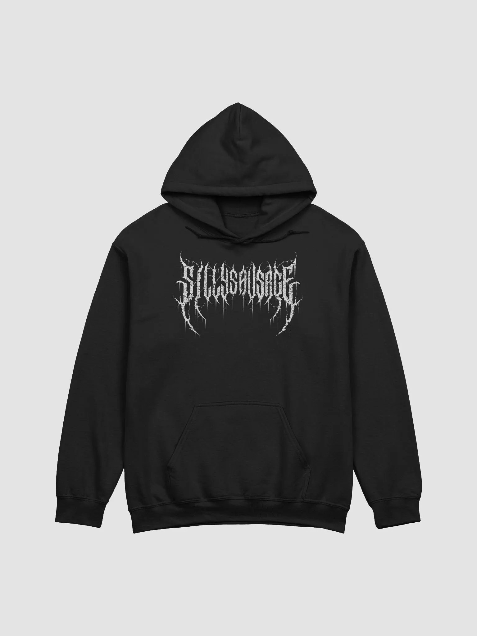 Sillysau5age Deathmetal Hoodie (White) product image (1)