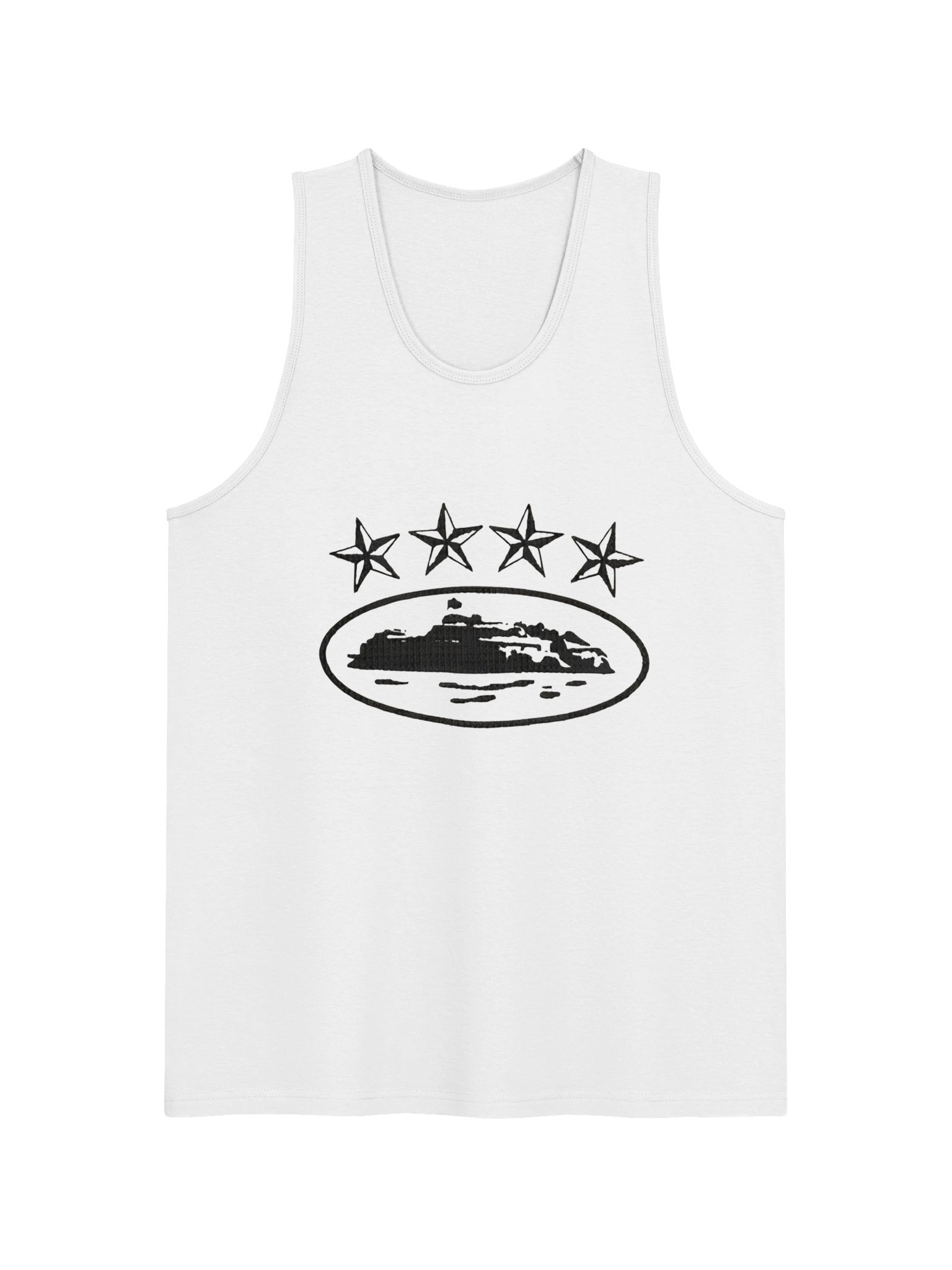 Corteiz 4Starz Alcatraz Tank Top White product image (1)