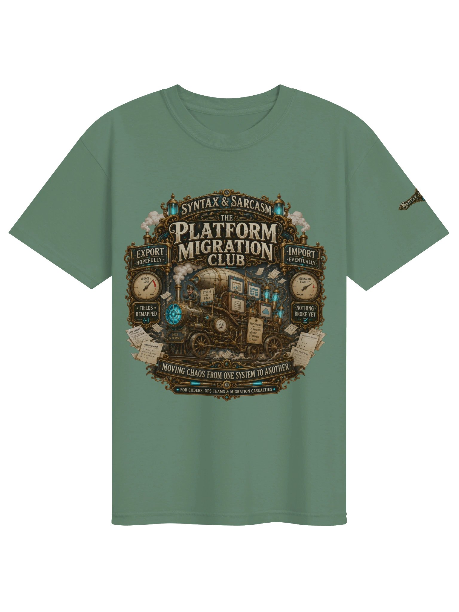 Syntax & Sarcasm Platform Migration Club Heavyweight Premium T-Shirt product image (50)