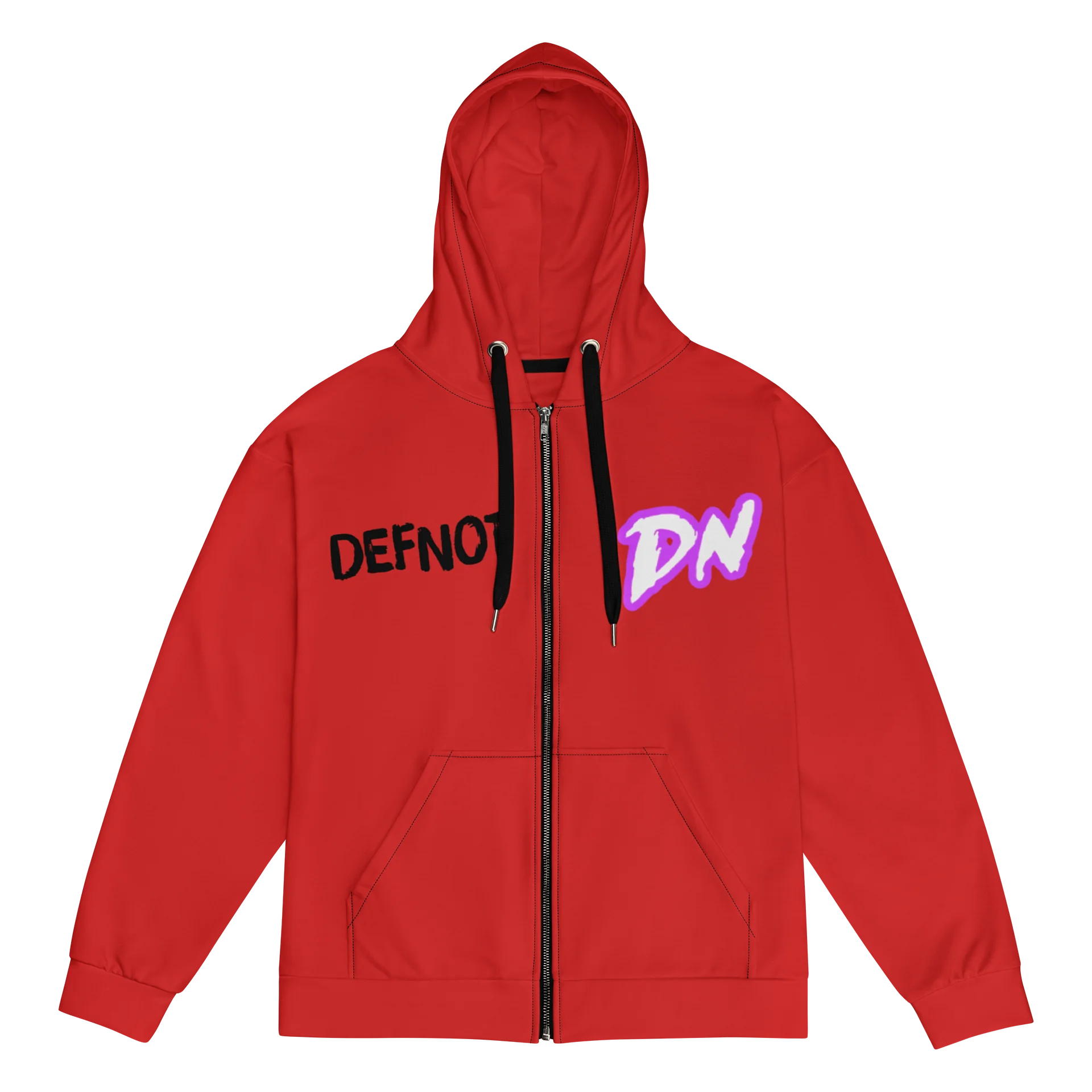 DEFNOT DN Red Glow Zip Hoodie product image (1)