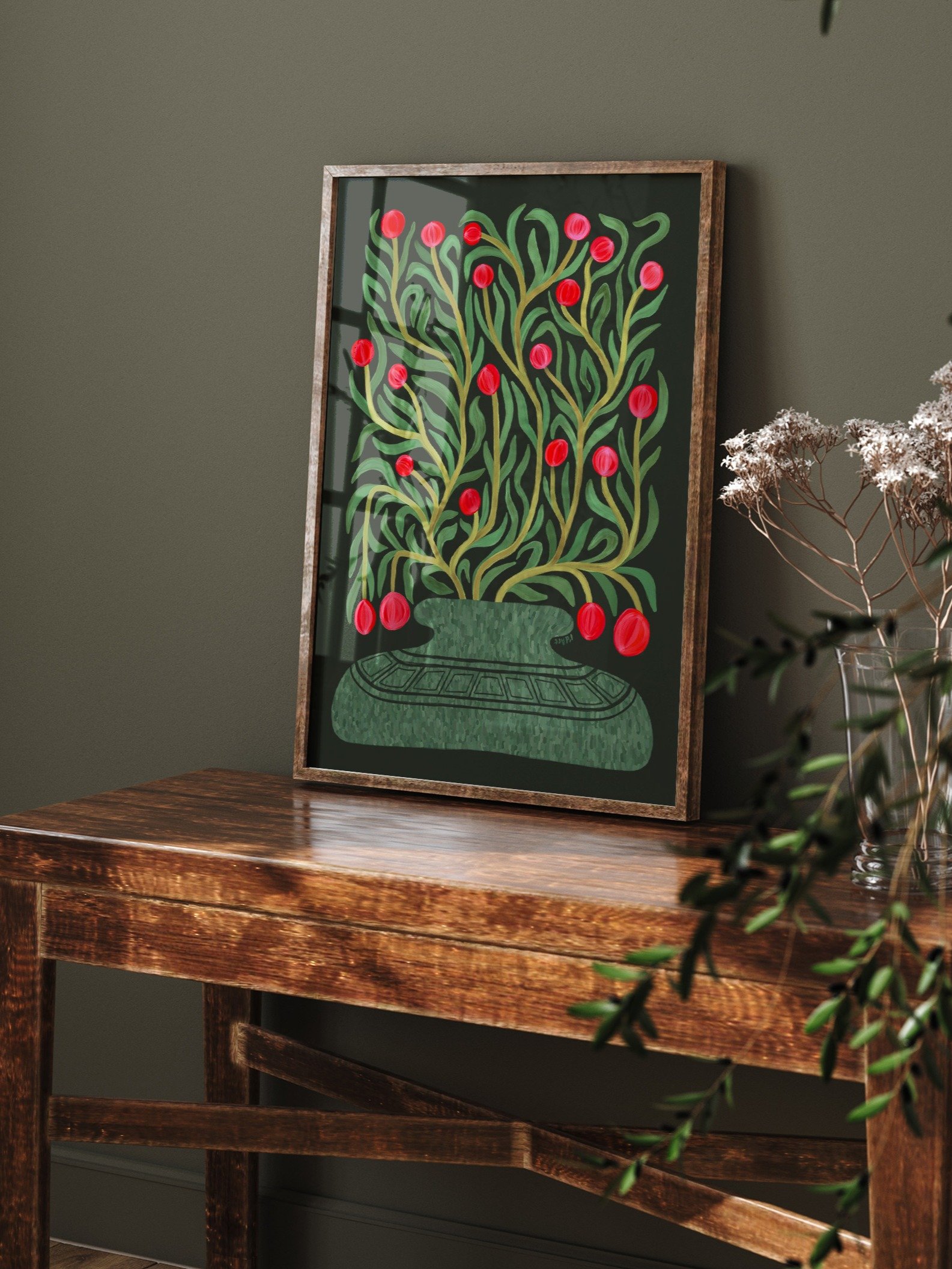 Botanical Print, Plant in Vase Art No.1 product image (3)