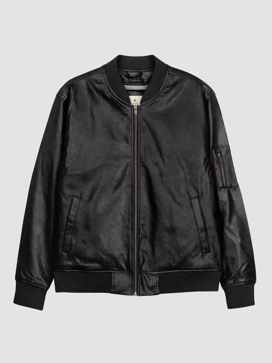 Keisha Out ~ Threadfast Apparel Faux Leather Bomber Jacket product image (1)