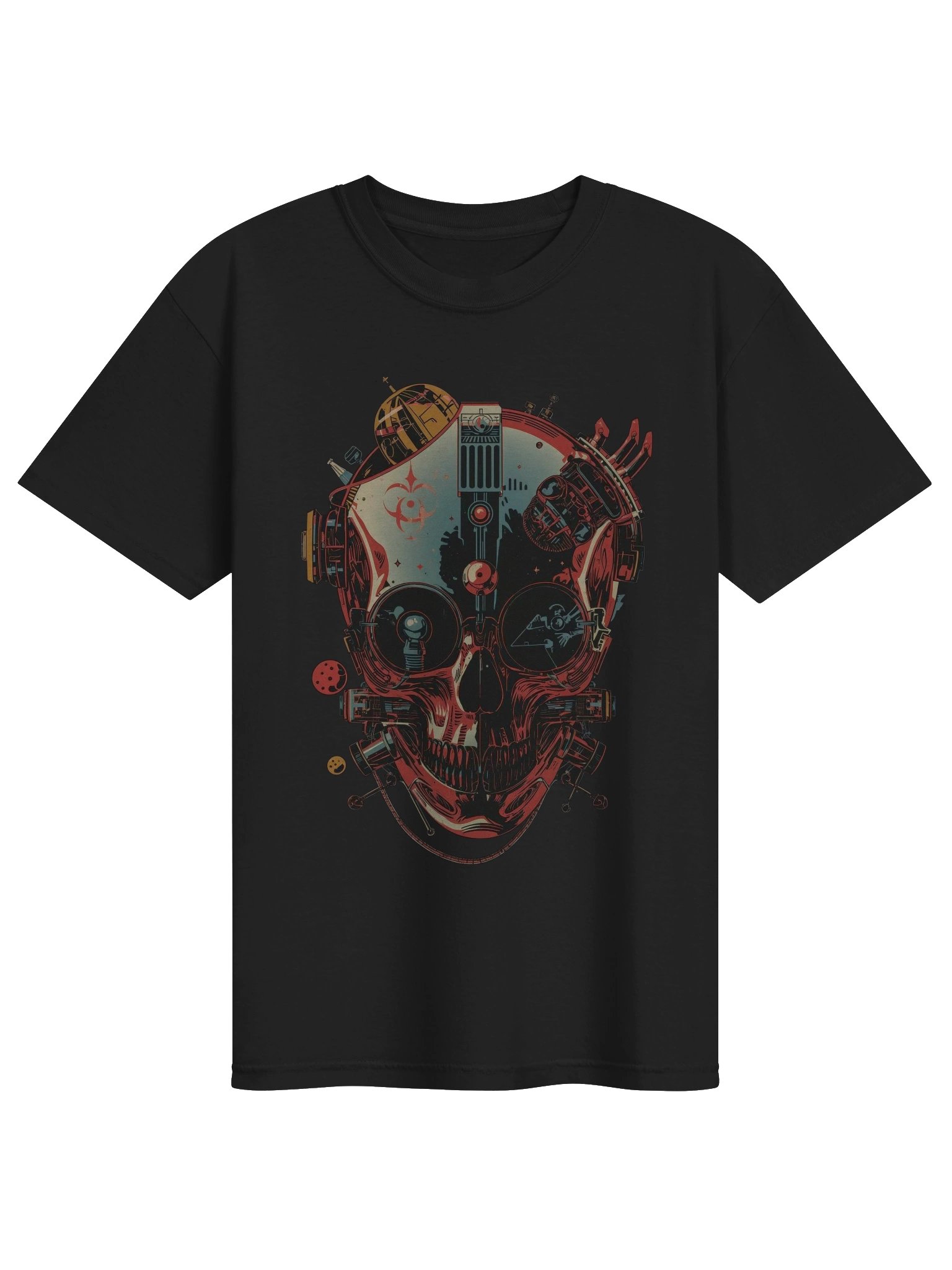 Cybernetic Skull Futurist Heavyweight T-Shirt product image (1)