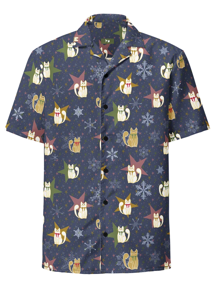 Star Kitties Oversized Button-Down Shirt product image (1)