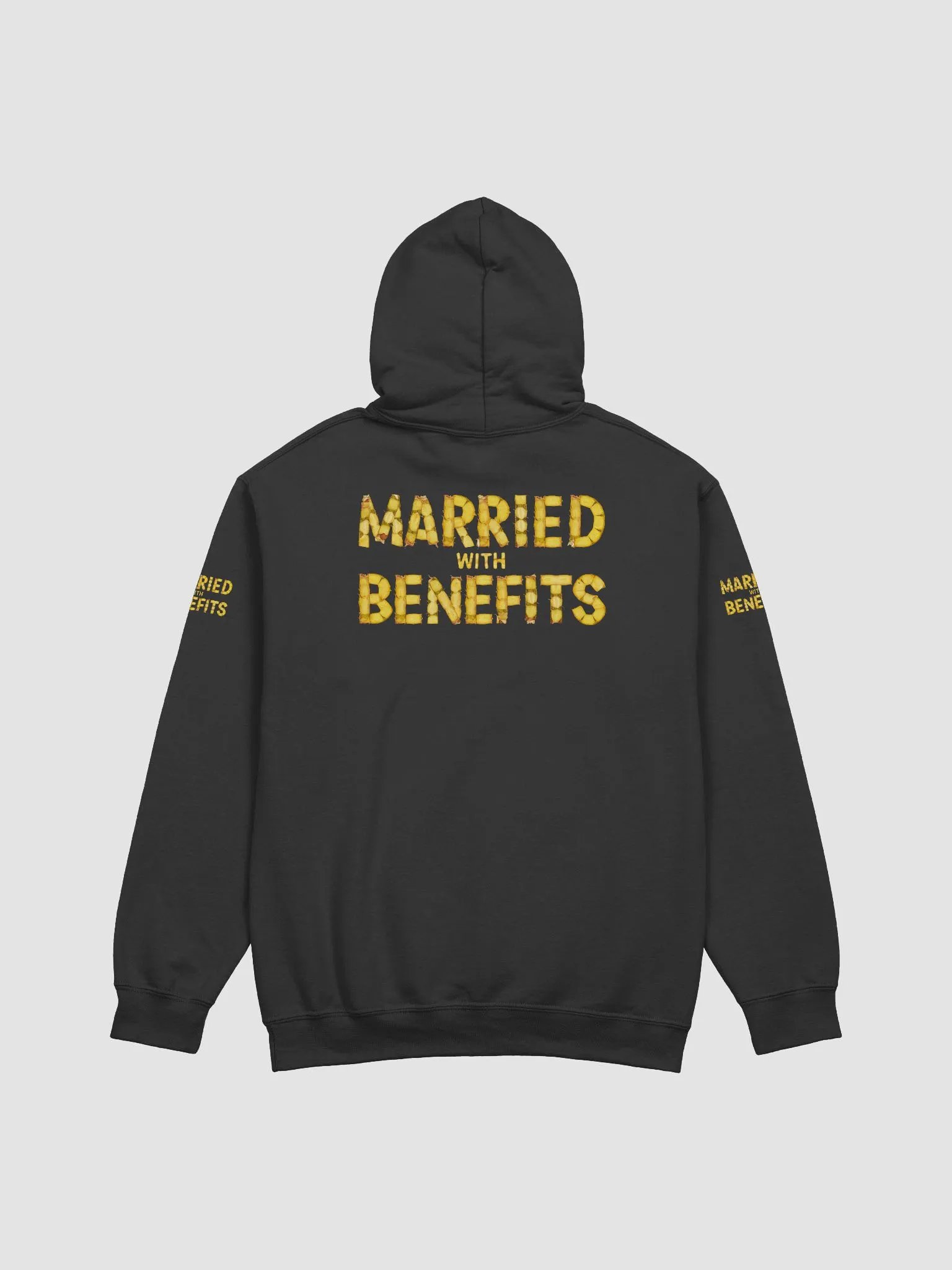 Back print Married With Benefits Pineapple Writing Hoodie product image (22)