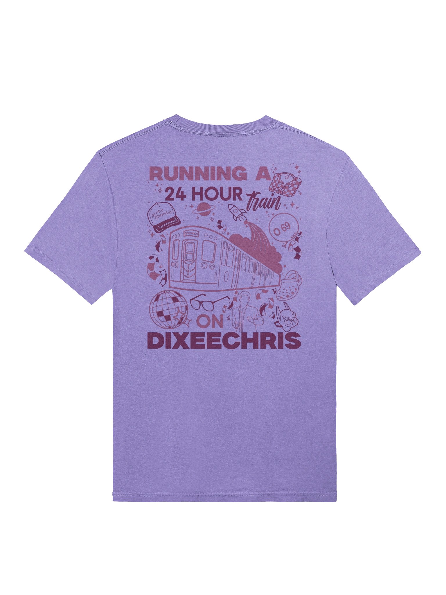 24hr Train Pocket Tee - Purple product image (1)