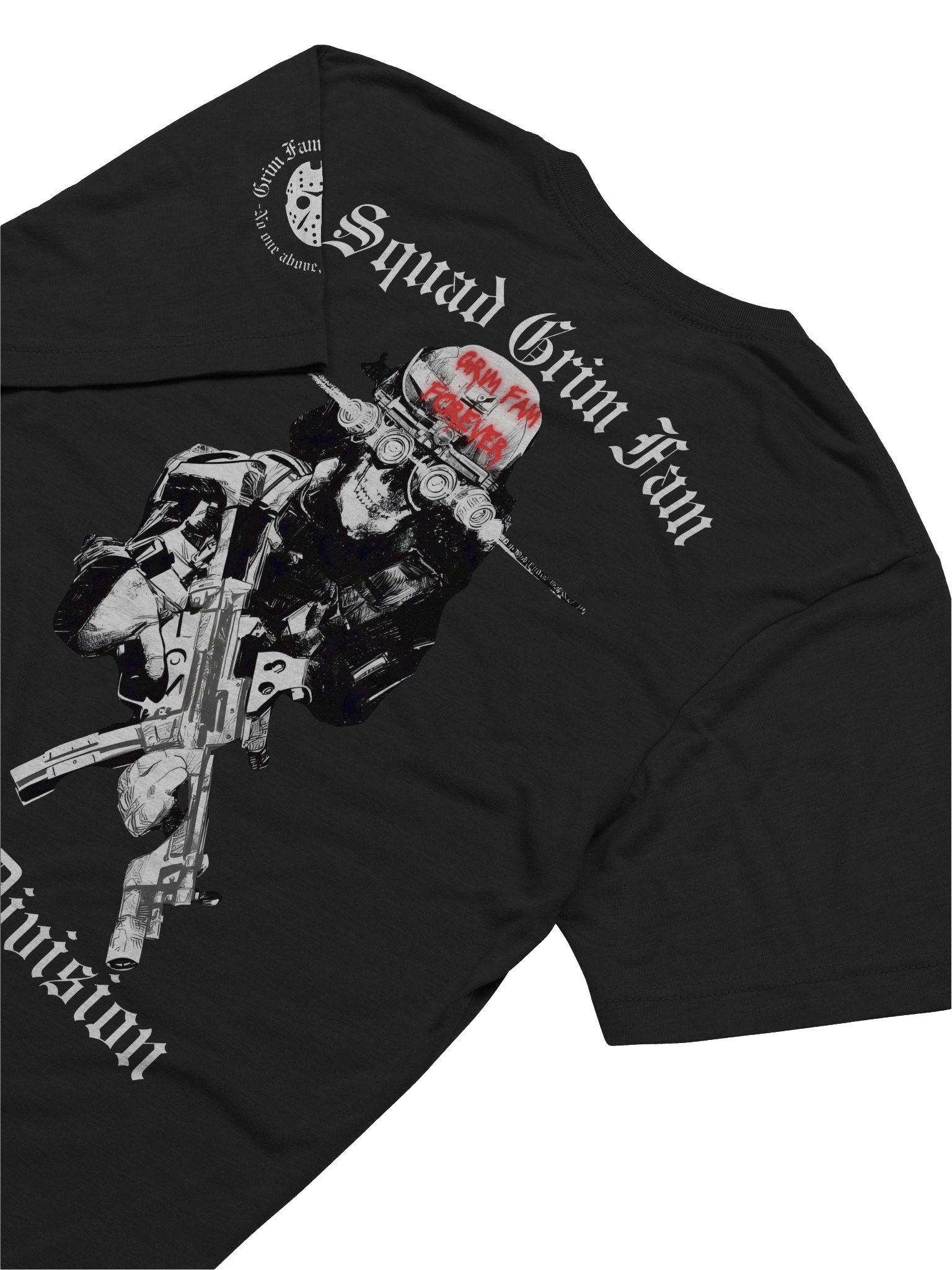 GRIM FAM — SQUAD GRIM FAM — CHAOS DIVISION | TEAM EXCLUSIVE: GRIM ANGEL OF W'S - SHIRT - #1 - Black / Navy / Blue / Red / Grey product image (11)