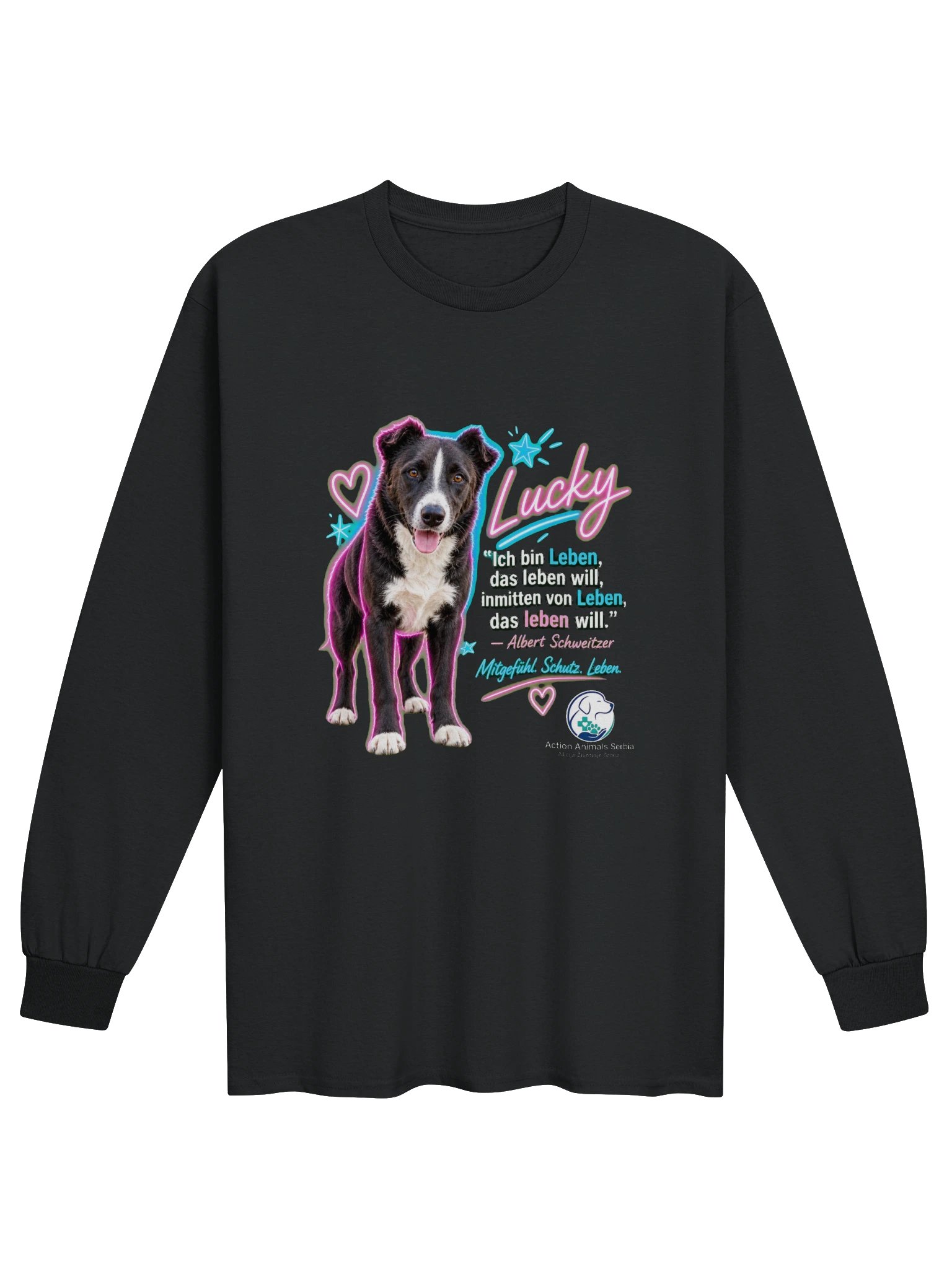 Lucky Neon – Mitgefühl. Schutz. Leben. Long Sleeve product image (1)