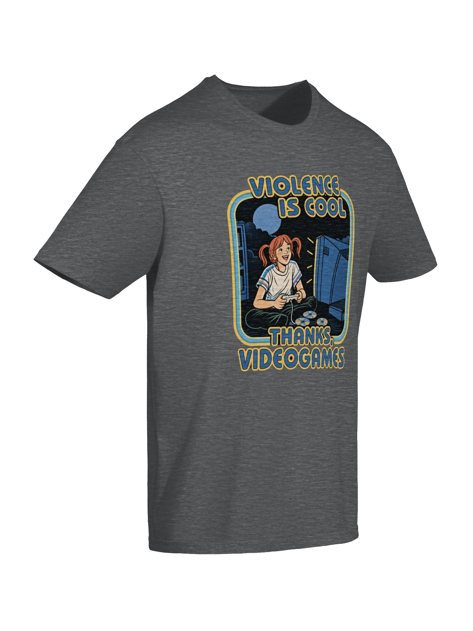 "Violence Is Cool" Retro Gamer Unisex Tee | Inspired by Cal Hampton's Look in GTA VI product image (39)