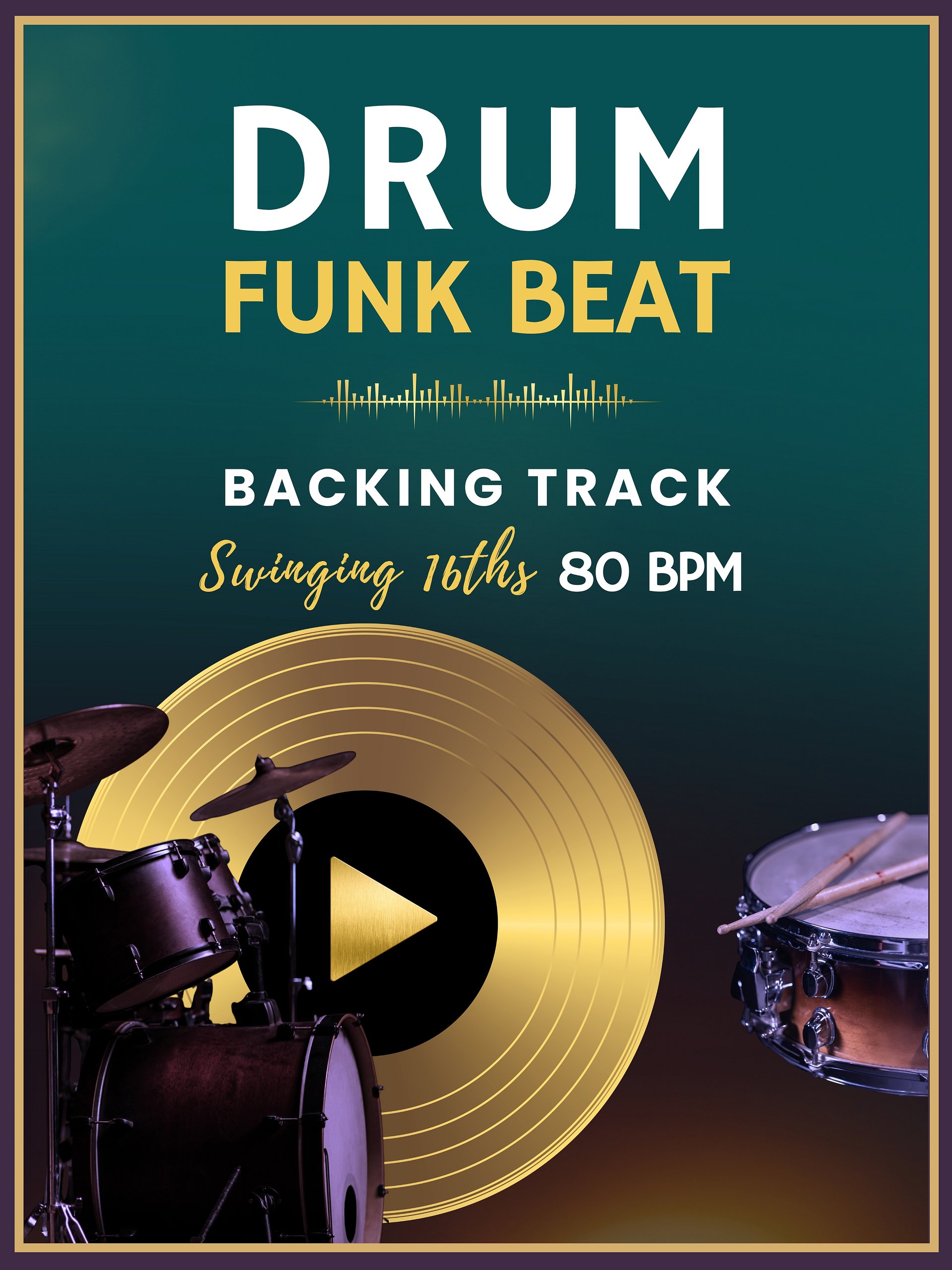 Swinging 16ths Funk Backing Track / Drum Loop product image (1)