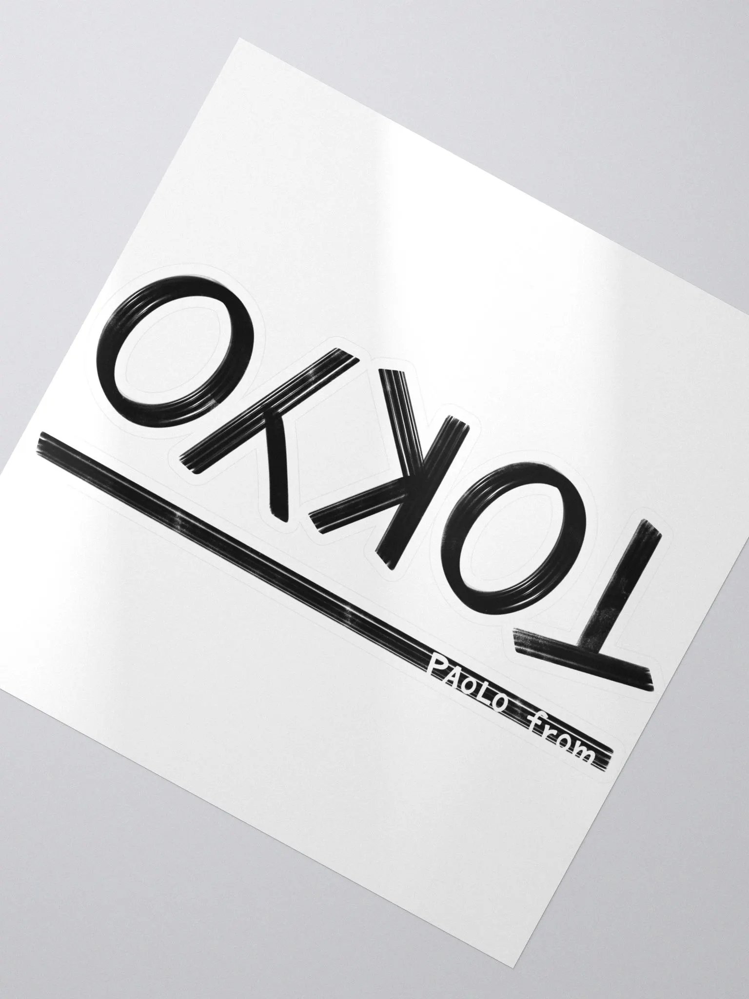 Tokyo Upside Down (Black Text) Sticker product image (2)
