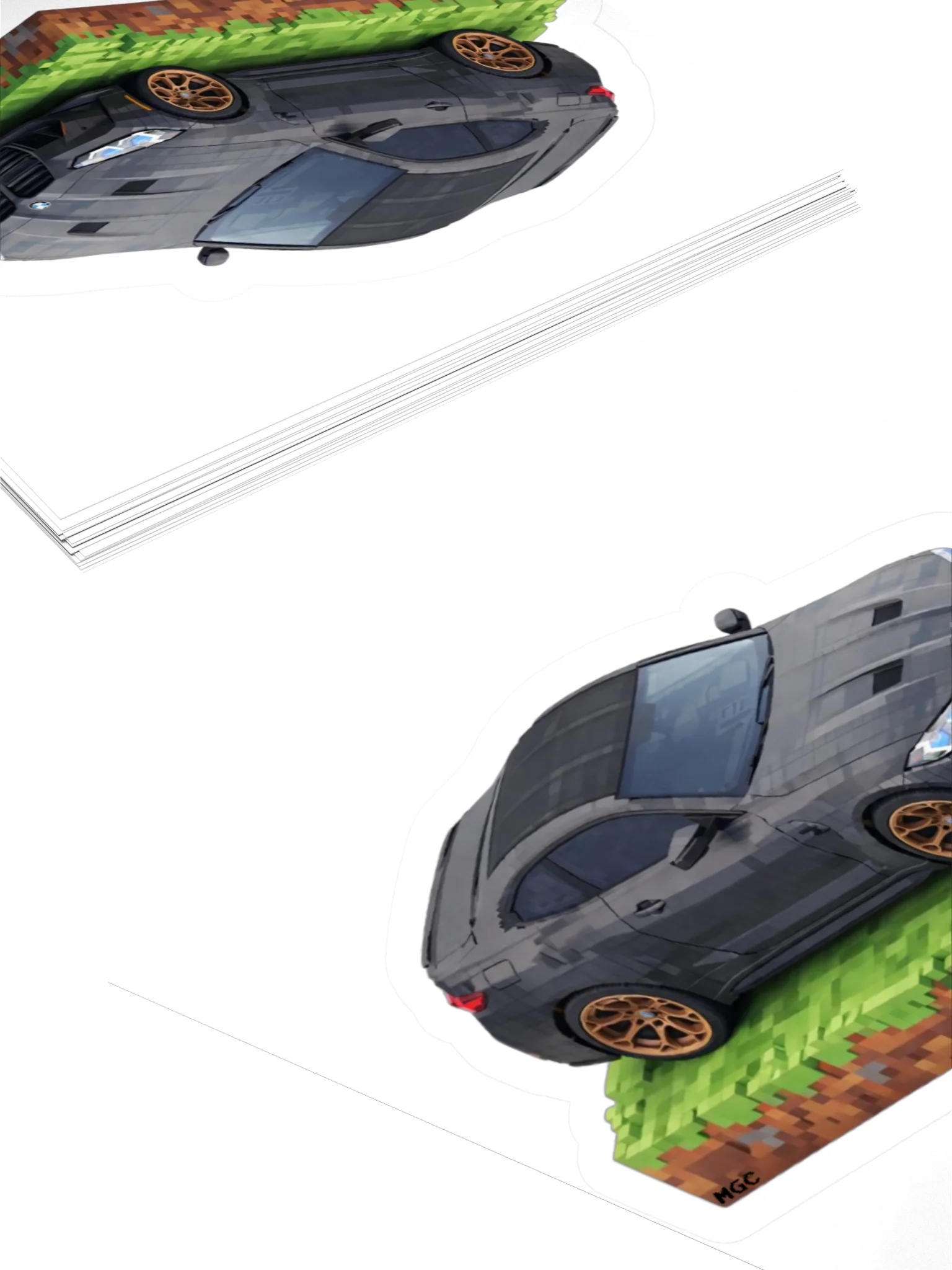 Black BMW M4 Sticker (Pixel, Retro, Minecraft) product image (11)