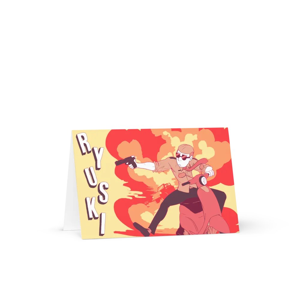 Explosive Pursuit Greeting Card product image (1)