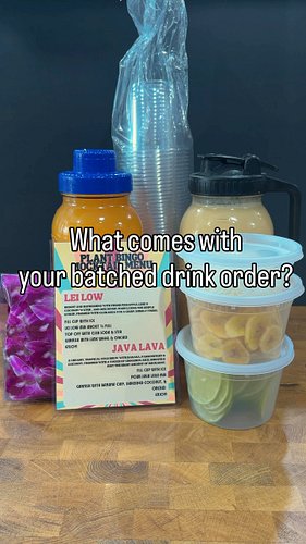 Batched drinks, but make it easy. 

When you order batched drinks, I send you home with everything you need to pour, garnish ...