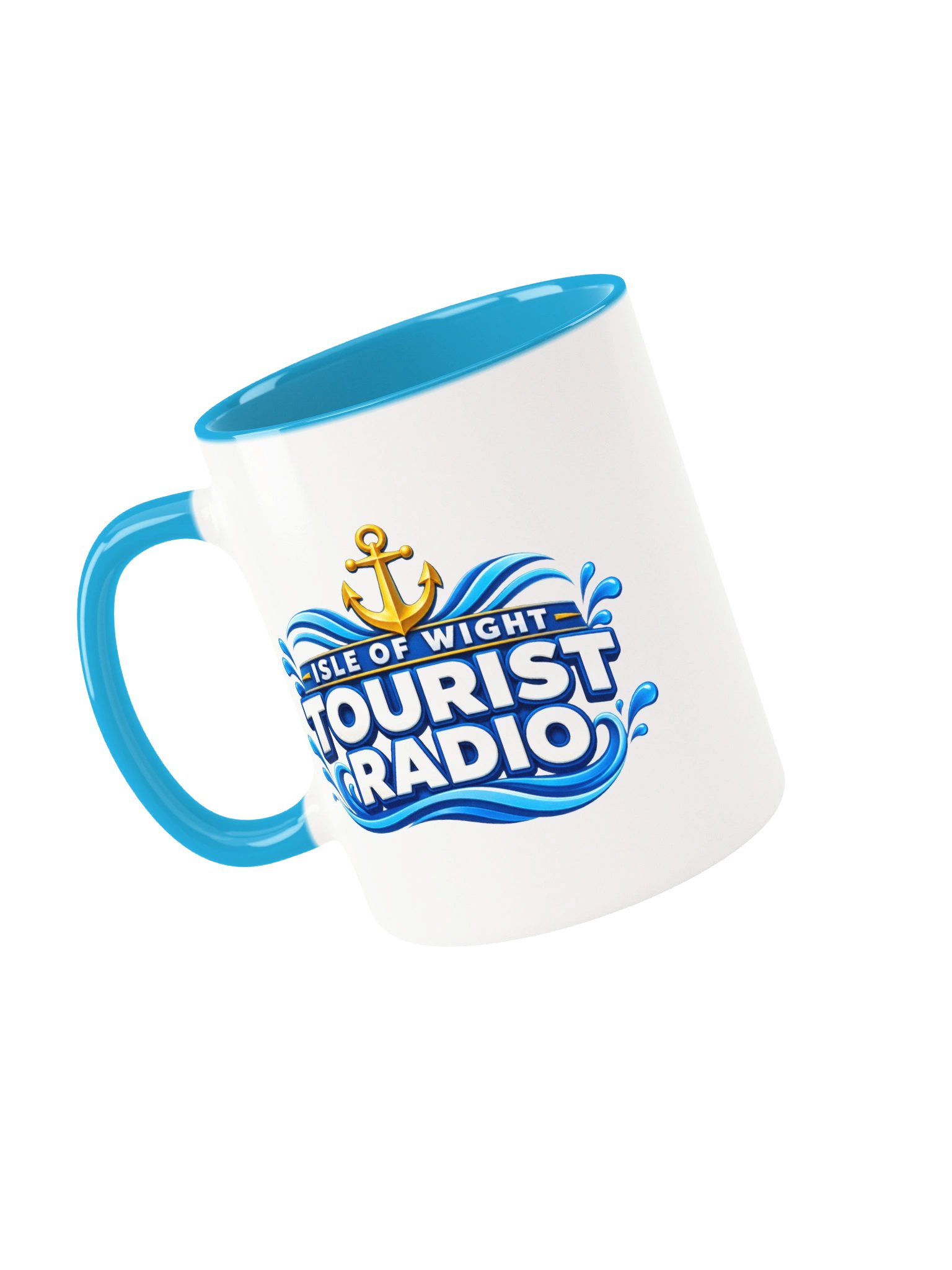 Isle of Wight Tourist Radio Mug – Blue or Yellow Trim product image (3)