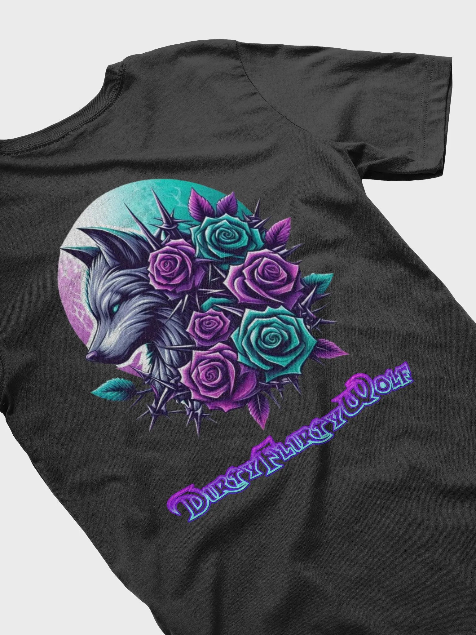 Midnight Roses Wolf Graphic Tee product image (34)