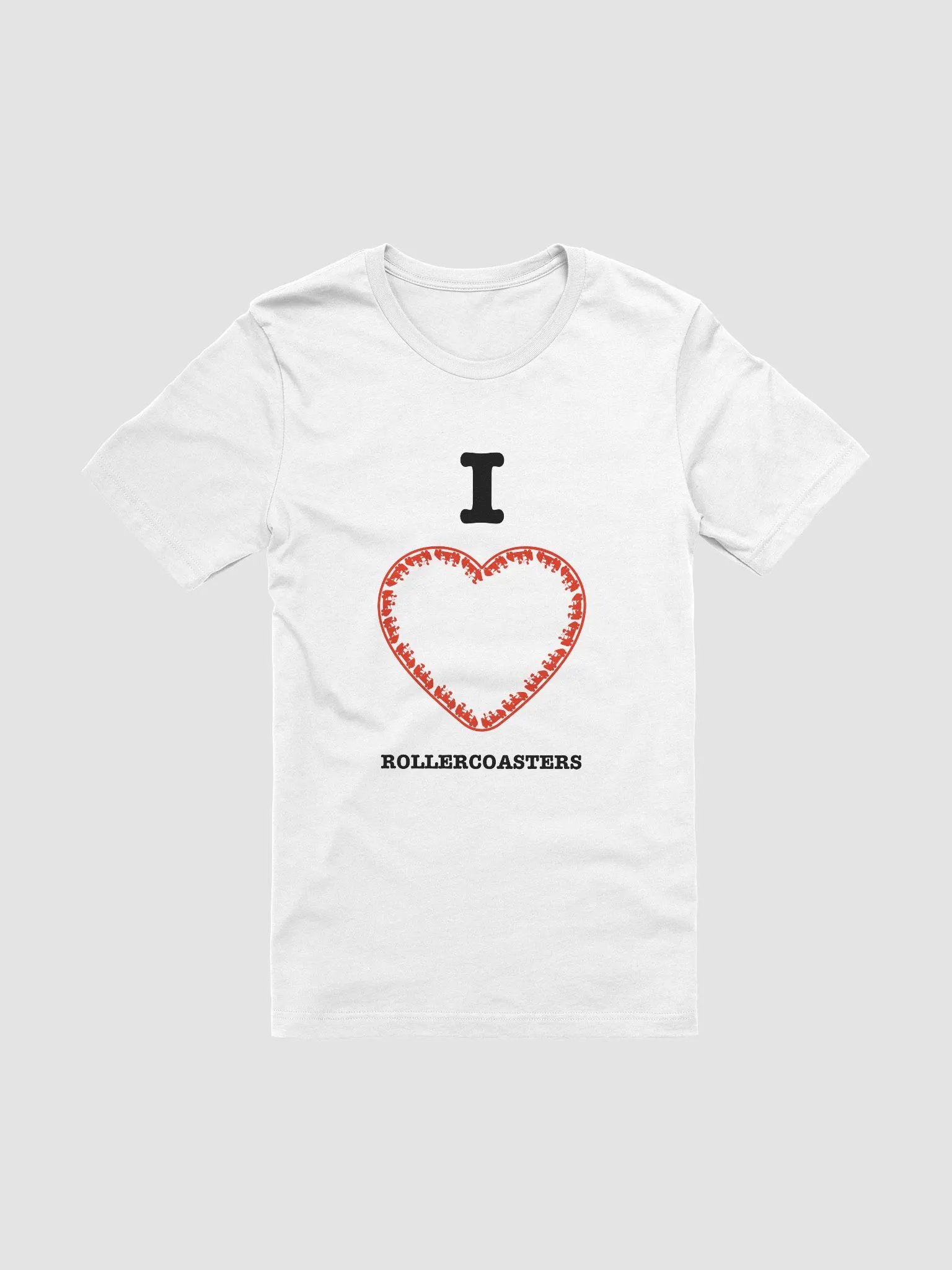 I Love Roller Coasters - White T-Shirt product image (2)