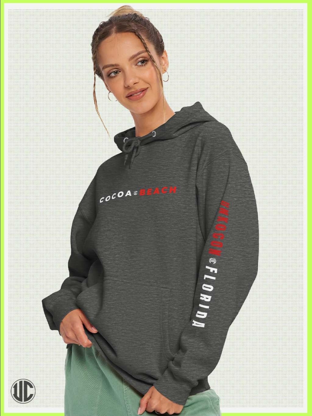Skater Hoodie – Cocoa Beach Florida | Unisex Streetwear Sweatshirt product image (3)