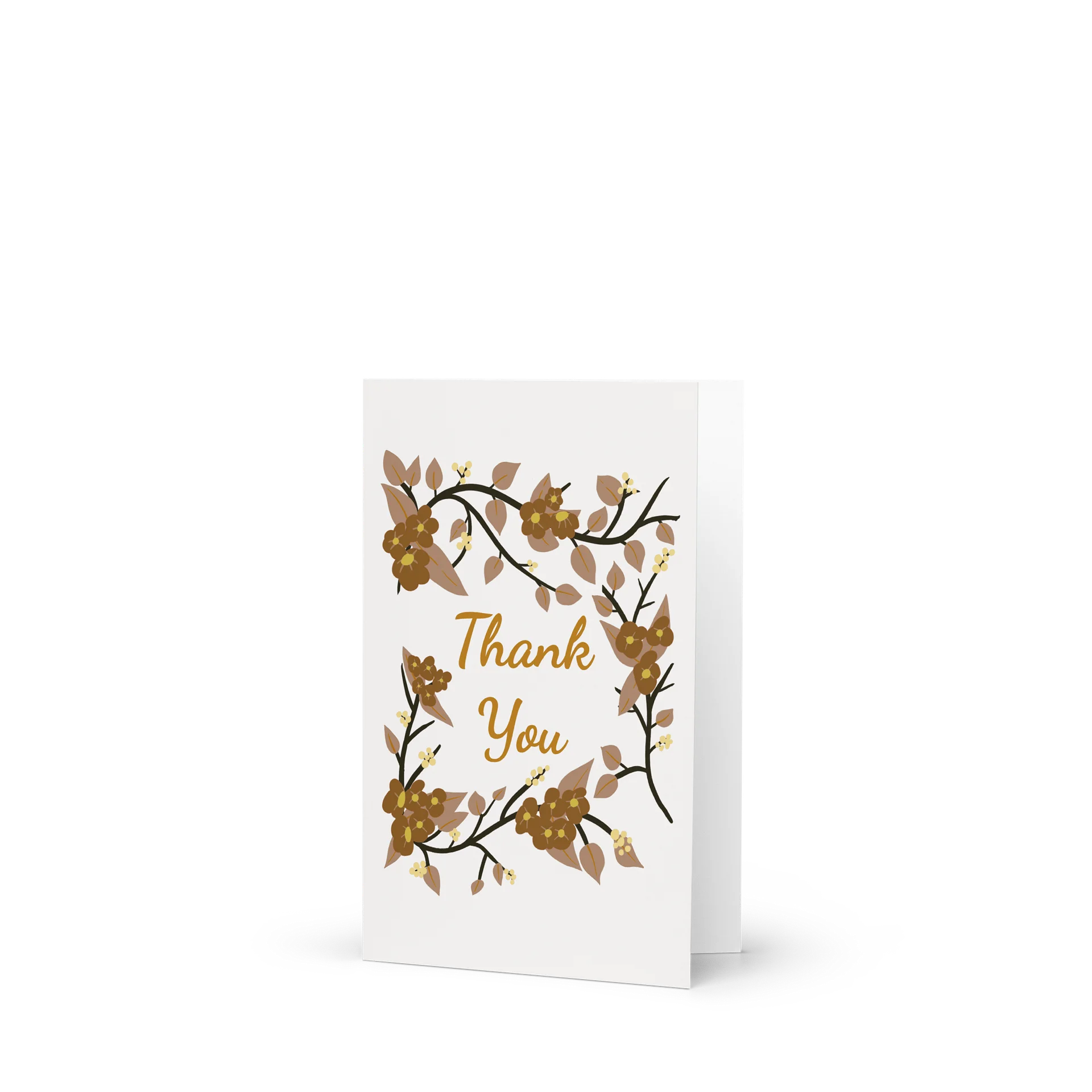 Thank You Botanical Garland | Chestnut & Warm Khaki on Parchment product image (1)