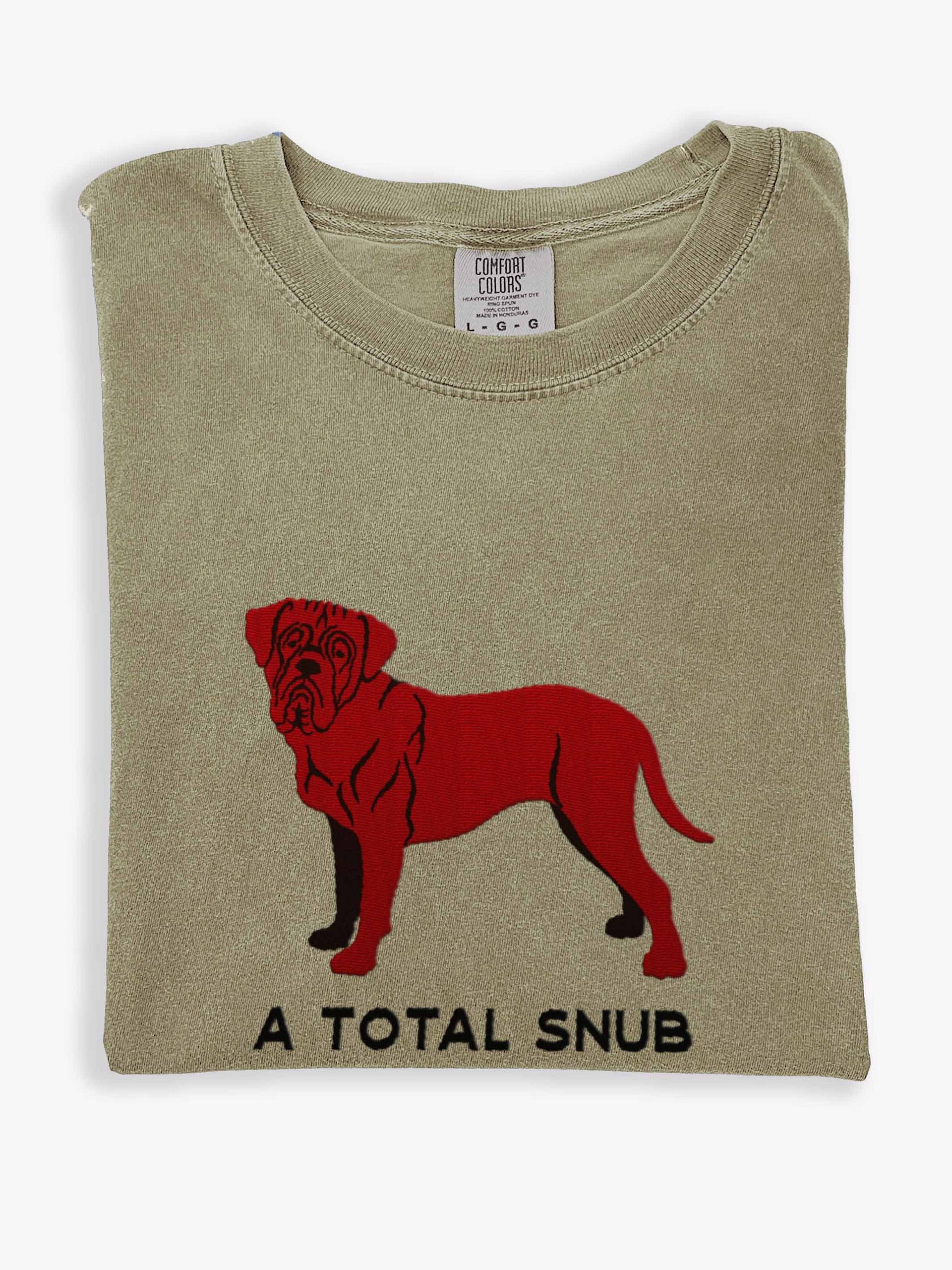 A Total Snub T-Shirt(Embroidered) of a Dogue de Bordeaux(Chocolate) product image (1)