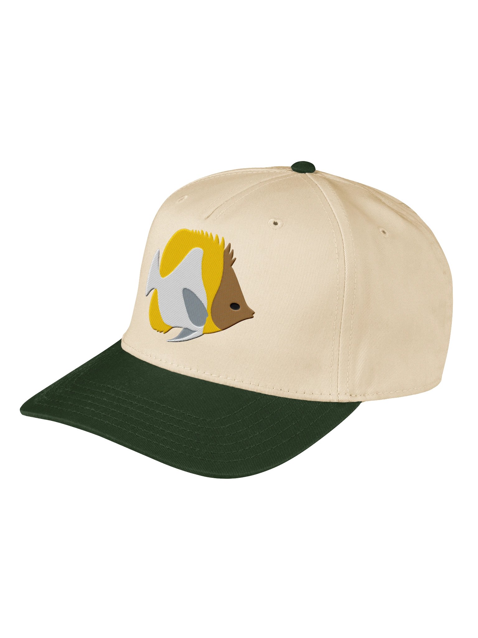 Pyramid Butterflyfish Embroidered Mid-Profile Baseball Cap | Saltwater Reef Fish Hat product image (11)