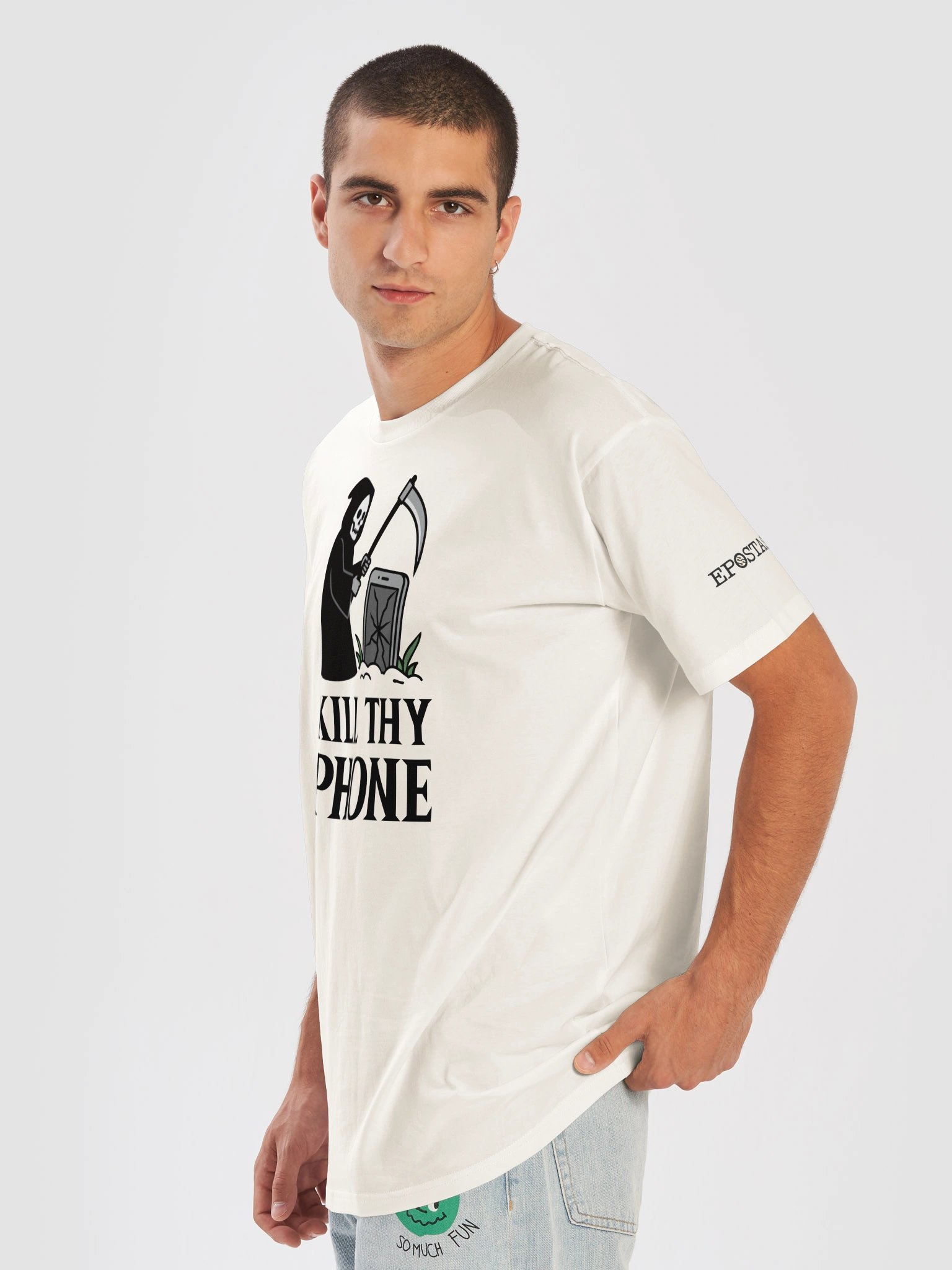 Kill Thy Phone White Shirt product image (7)
