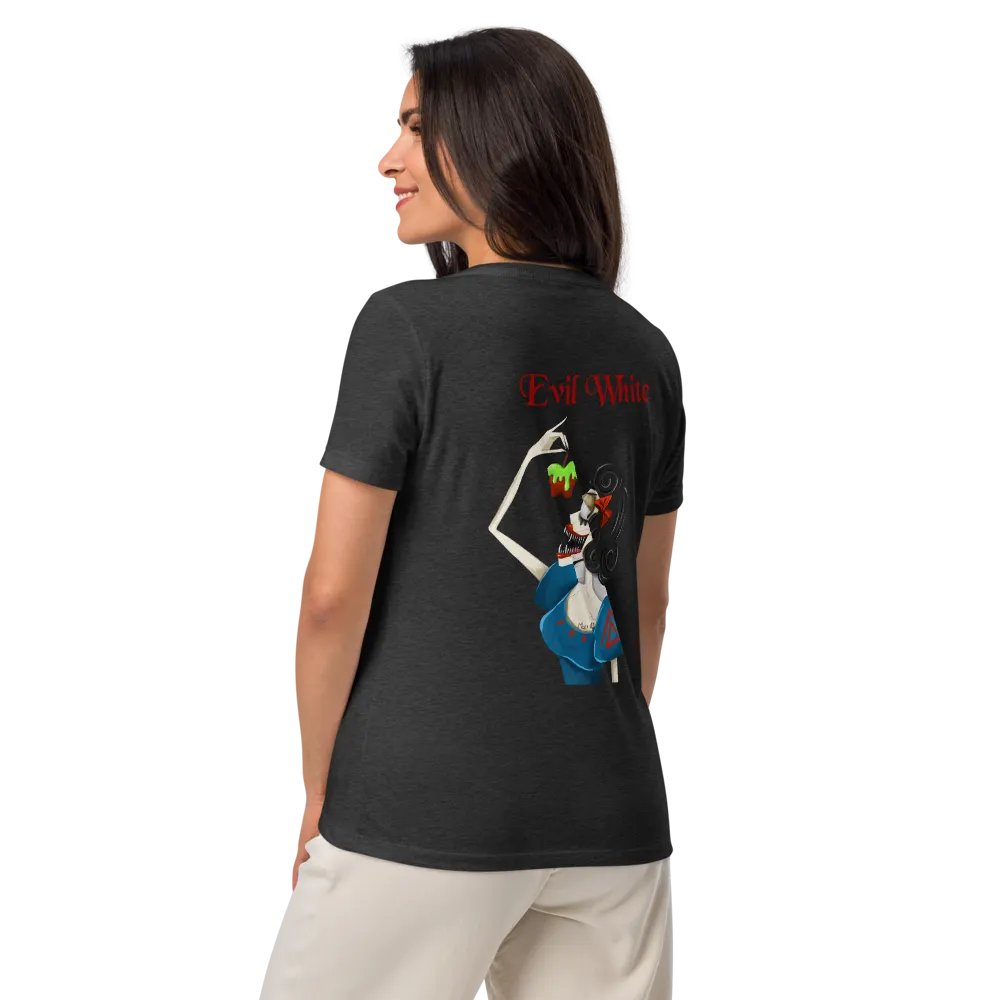 Evil Snow White V Neck Graphic Printed T-shirt product image (9)