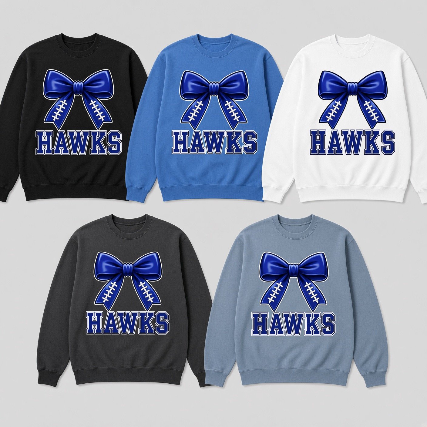 Football Bow Comfort Colors Sweatshirt product image (5)